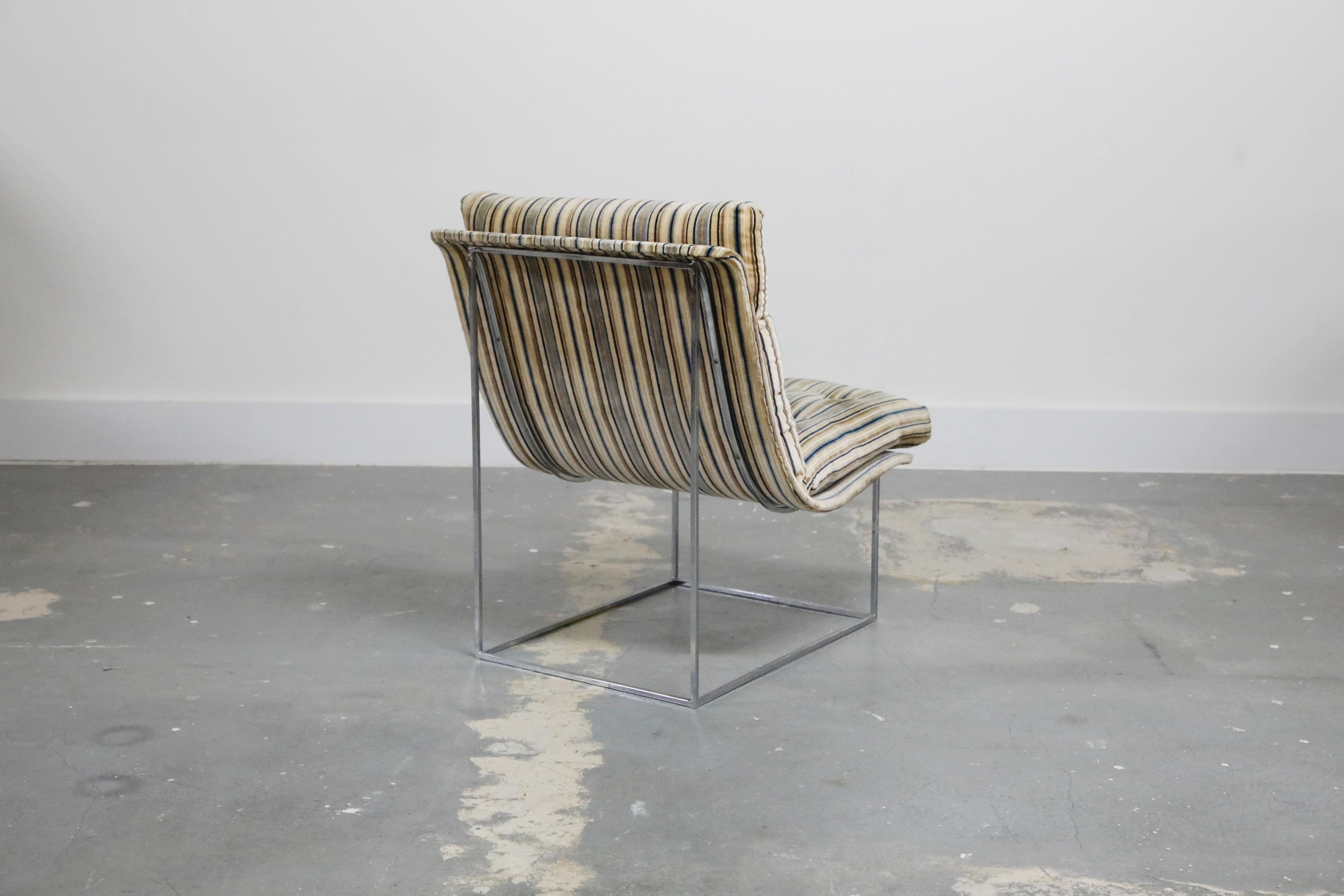 Late 20th Century Milo Baughman for Thayer Coggin Model No. 1920 Sling Lounge Chair, 1970s