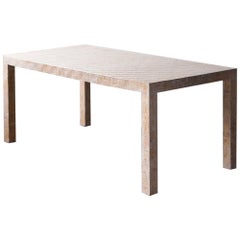 Milo Baughman Bamboo Veneer Dining Table