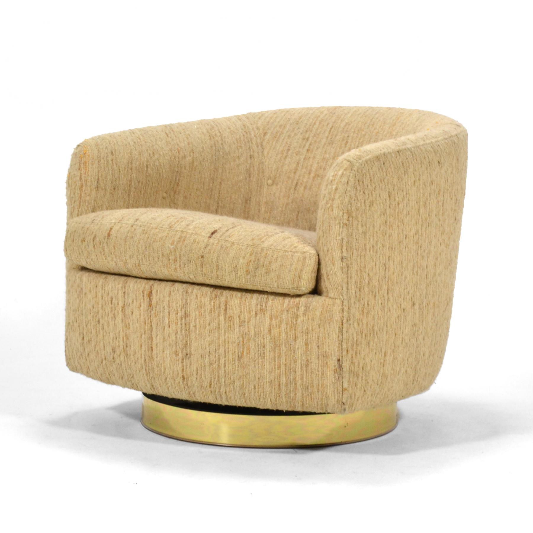 American Milo Baughman Barrel Back Lounge Chair by Thayer Coggin For Sale