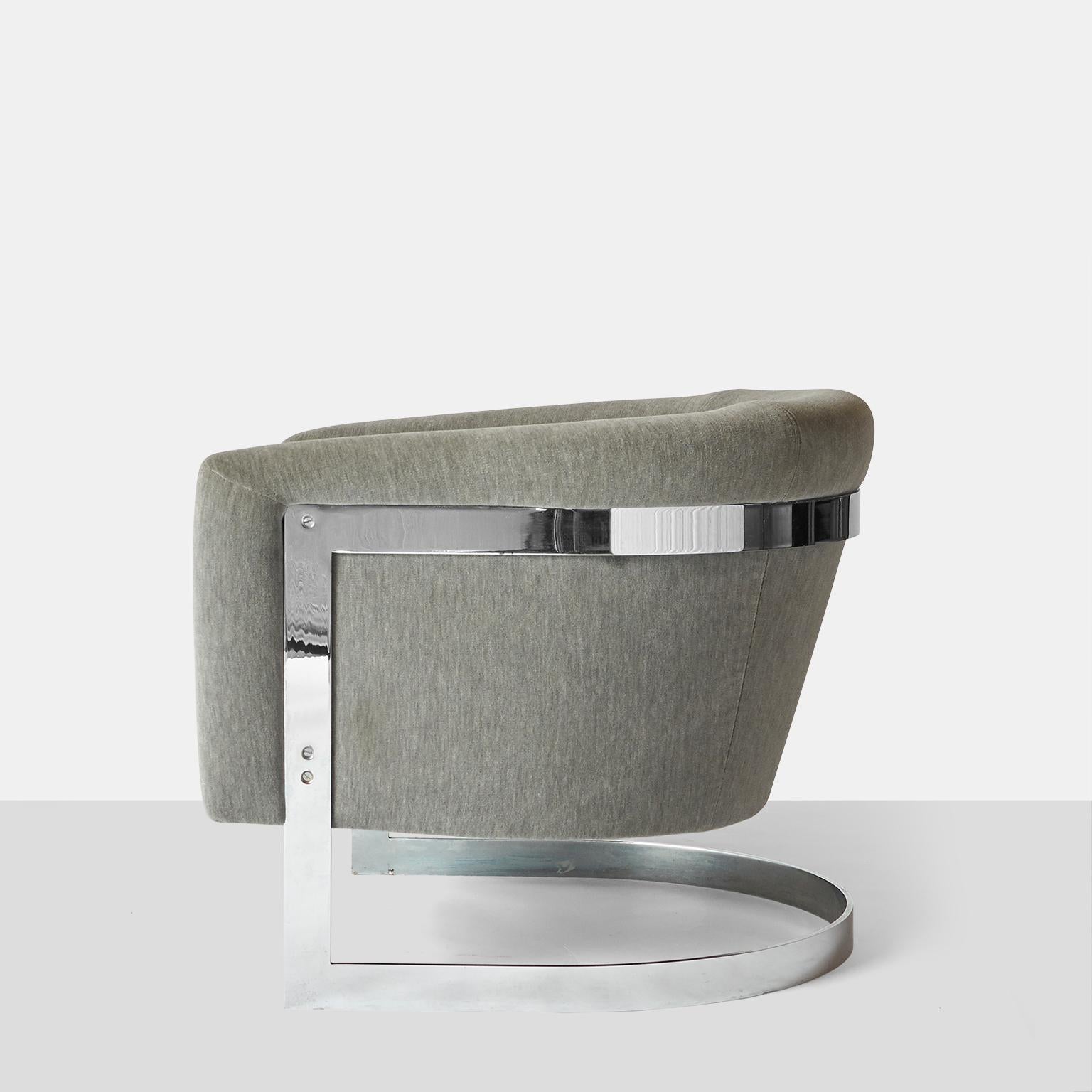 Mid-Century moderno Sedia da salotto con schienale a botte di Milo Baughman in vendita
