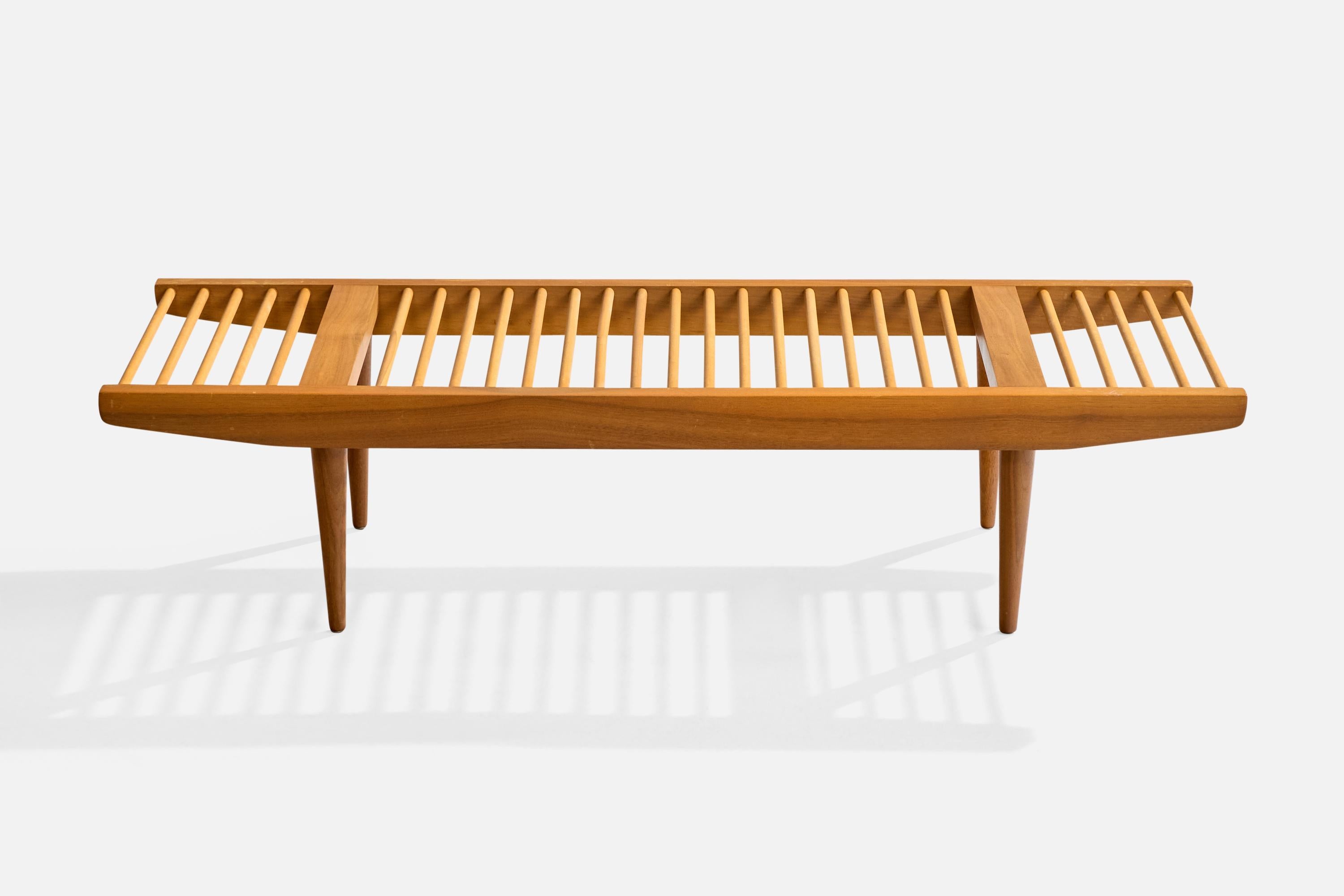 Mid-Century Modern Milo Baughman, Bench, Walnut, USA, 1950s For Sale