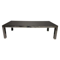 Milo Baughman Mesa de Comedor Estilo Parsons Lacada en Negro