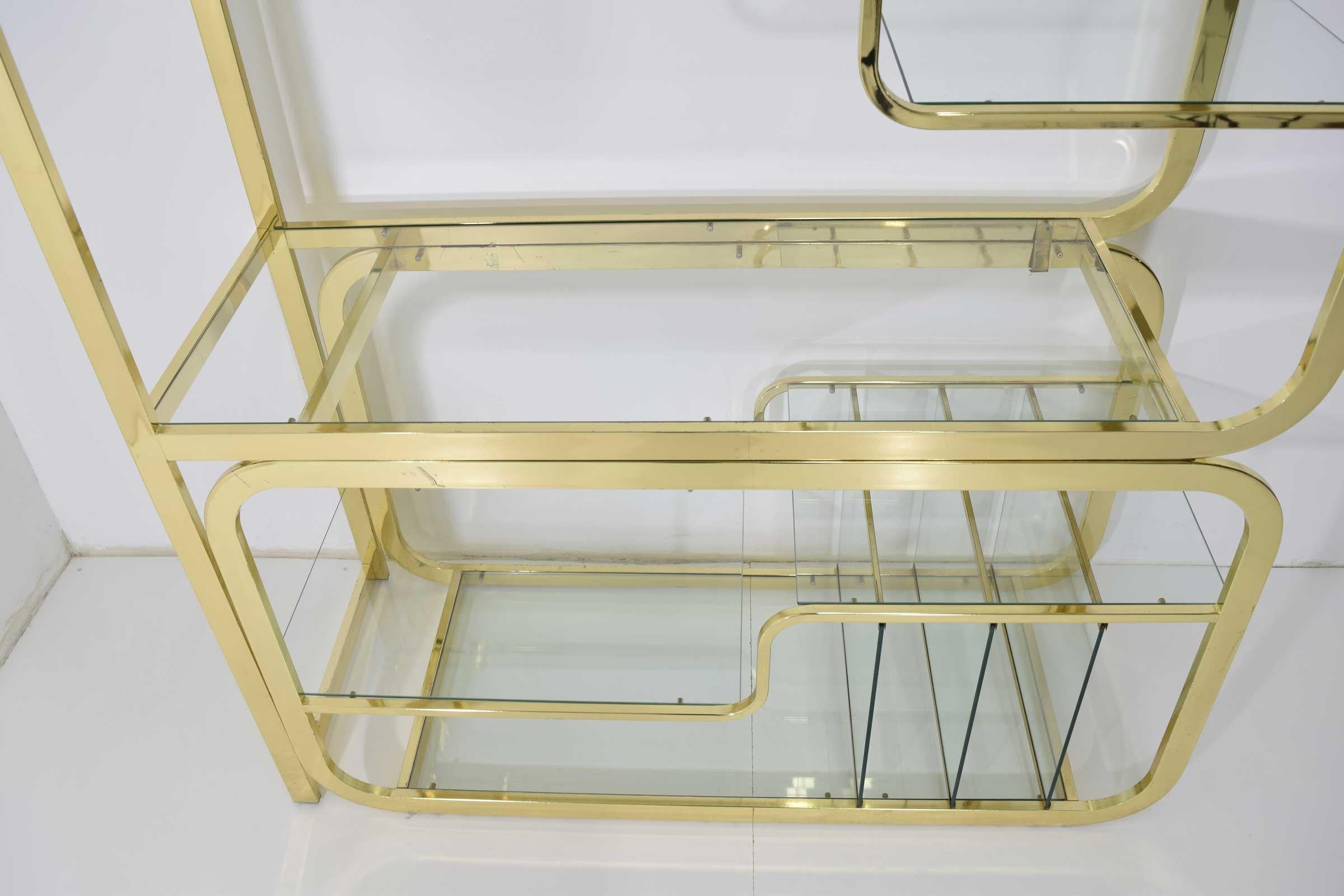 American Brass Finish Étagère