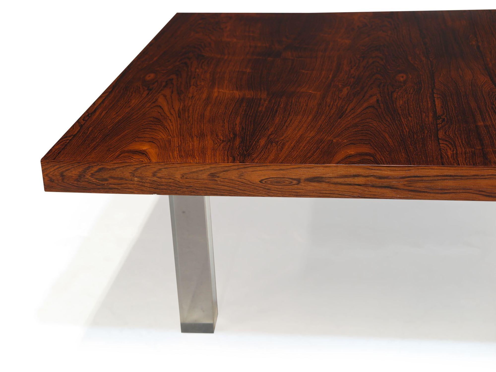 Mid-Century Modern Milo Baughman Brazilian Rosewood and Lucite Coffee Table For Sale