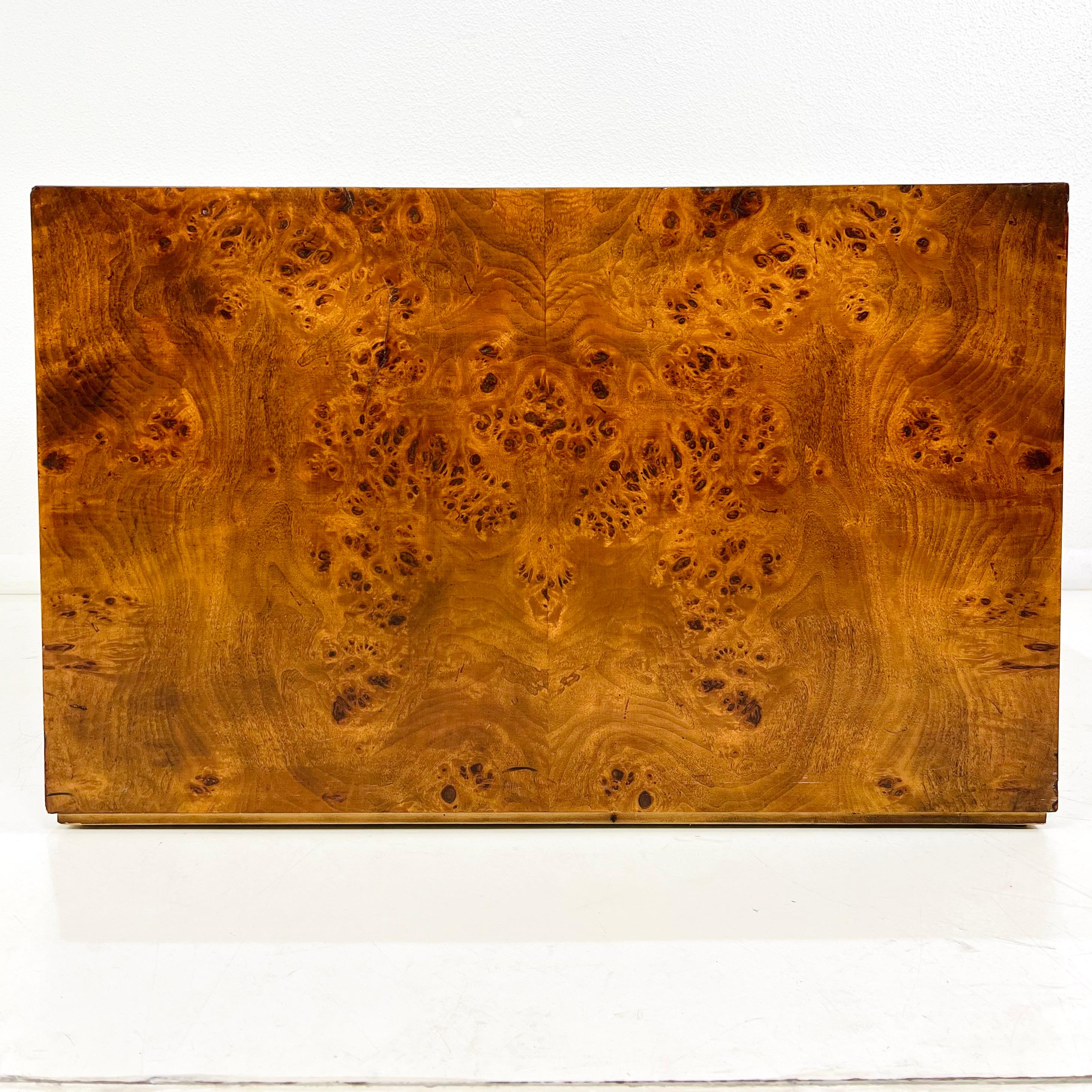 Milo Baughman Burl Coffee / Side Table For Sale 12