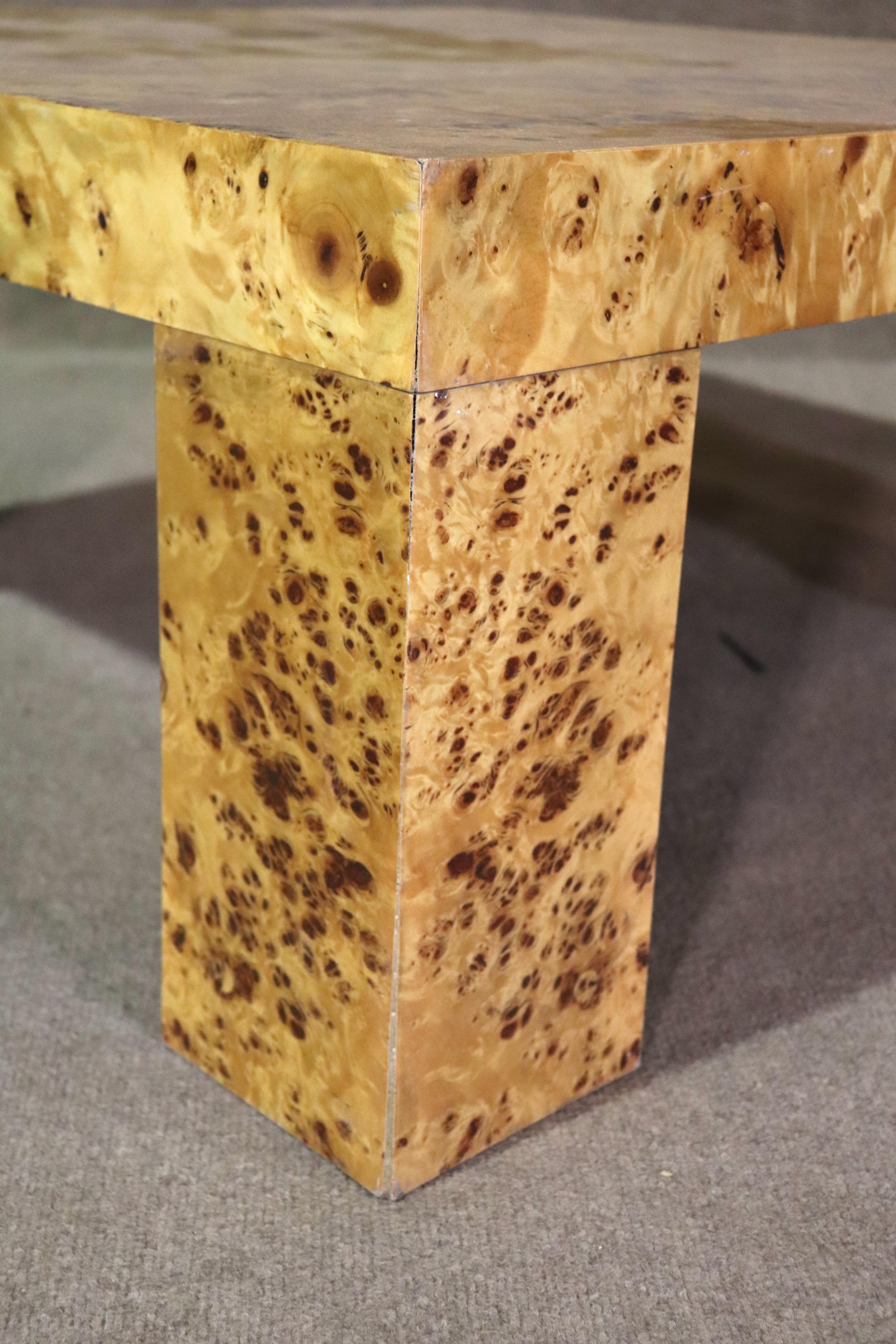 Mid-Century Modern Milo Baughman Burl Coffee Table For Sale