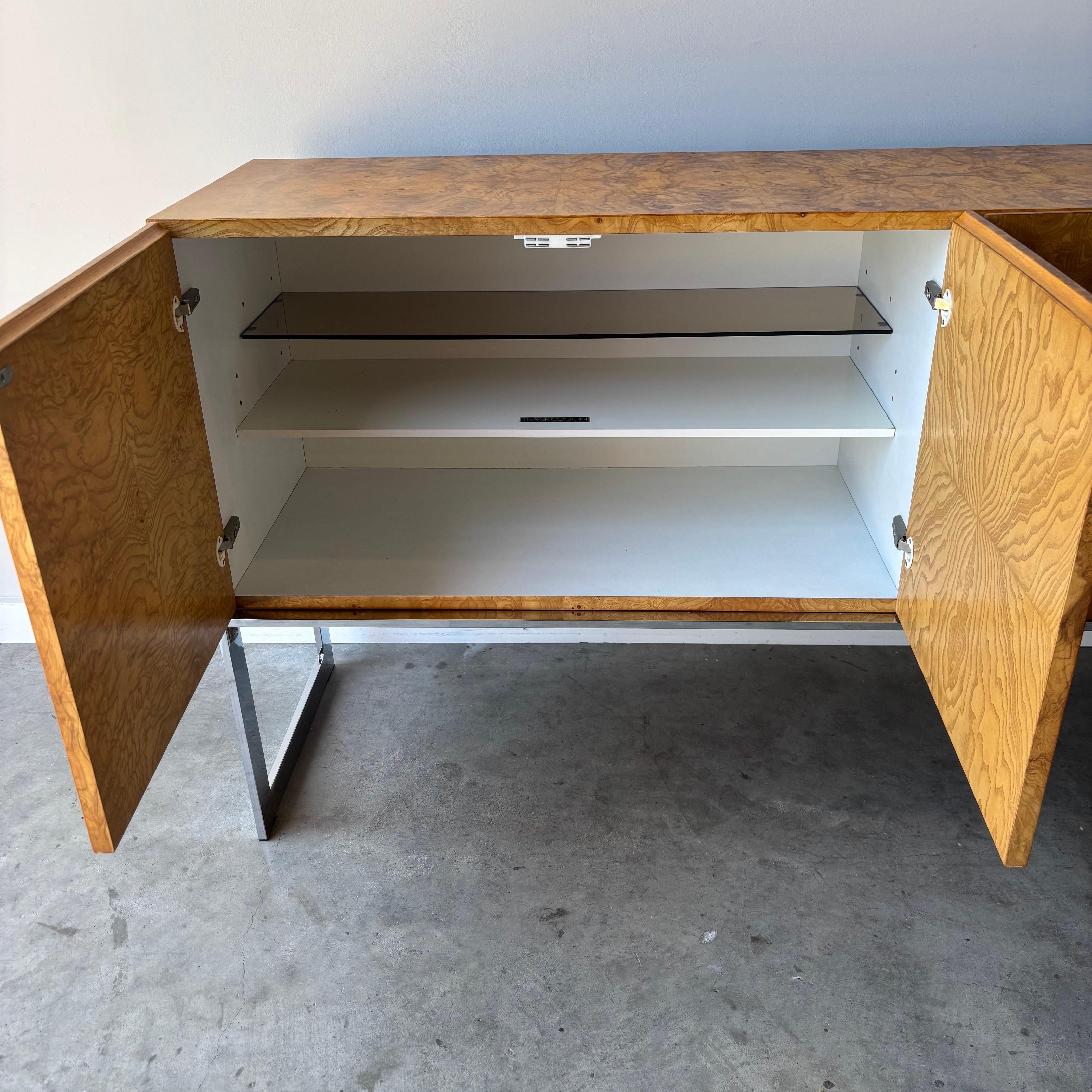 Credenza in radica di Milo Baughman, Thayer Coggin, anni '70 in vendita 2