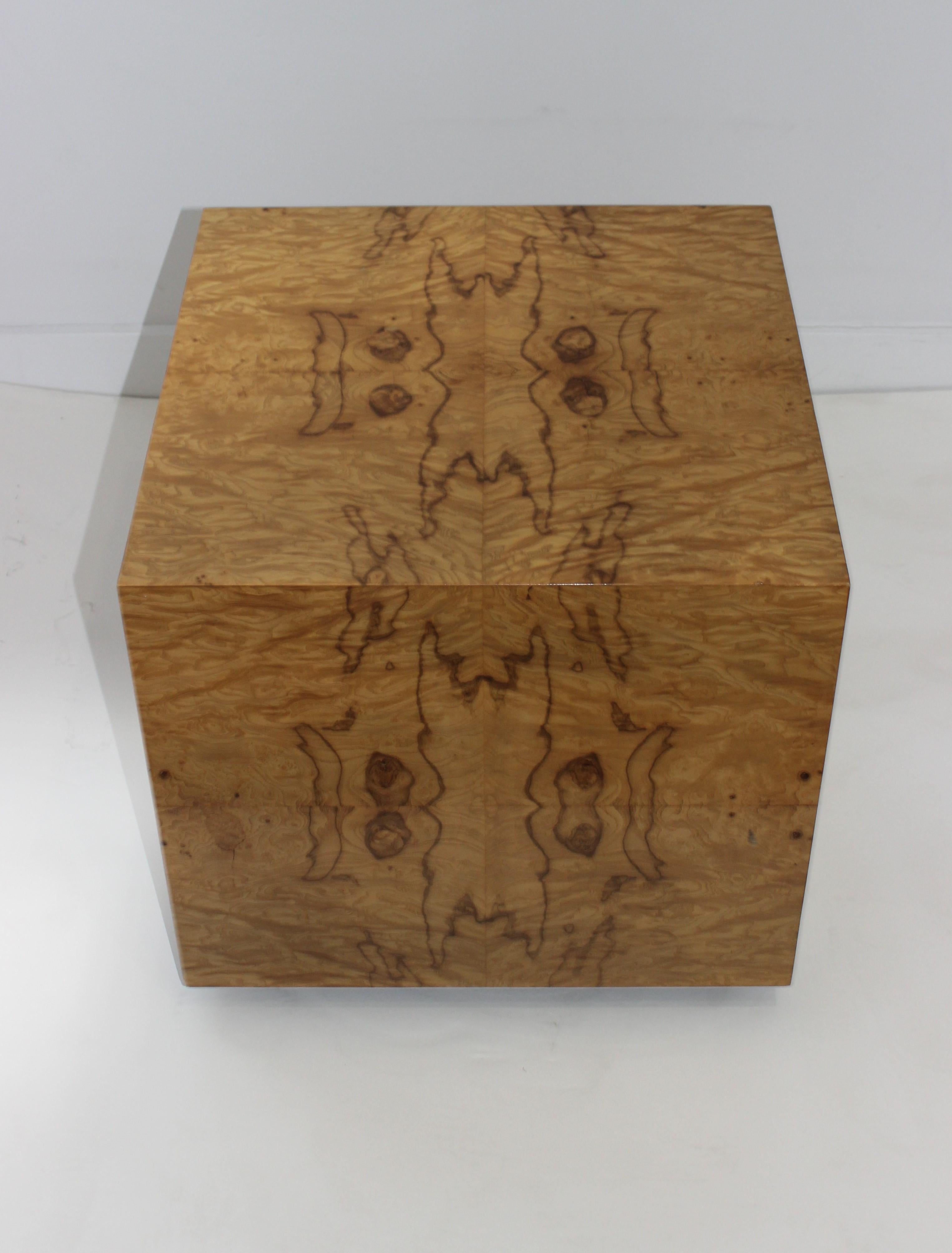 wood cube end table