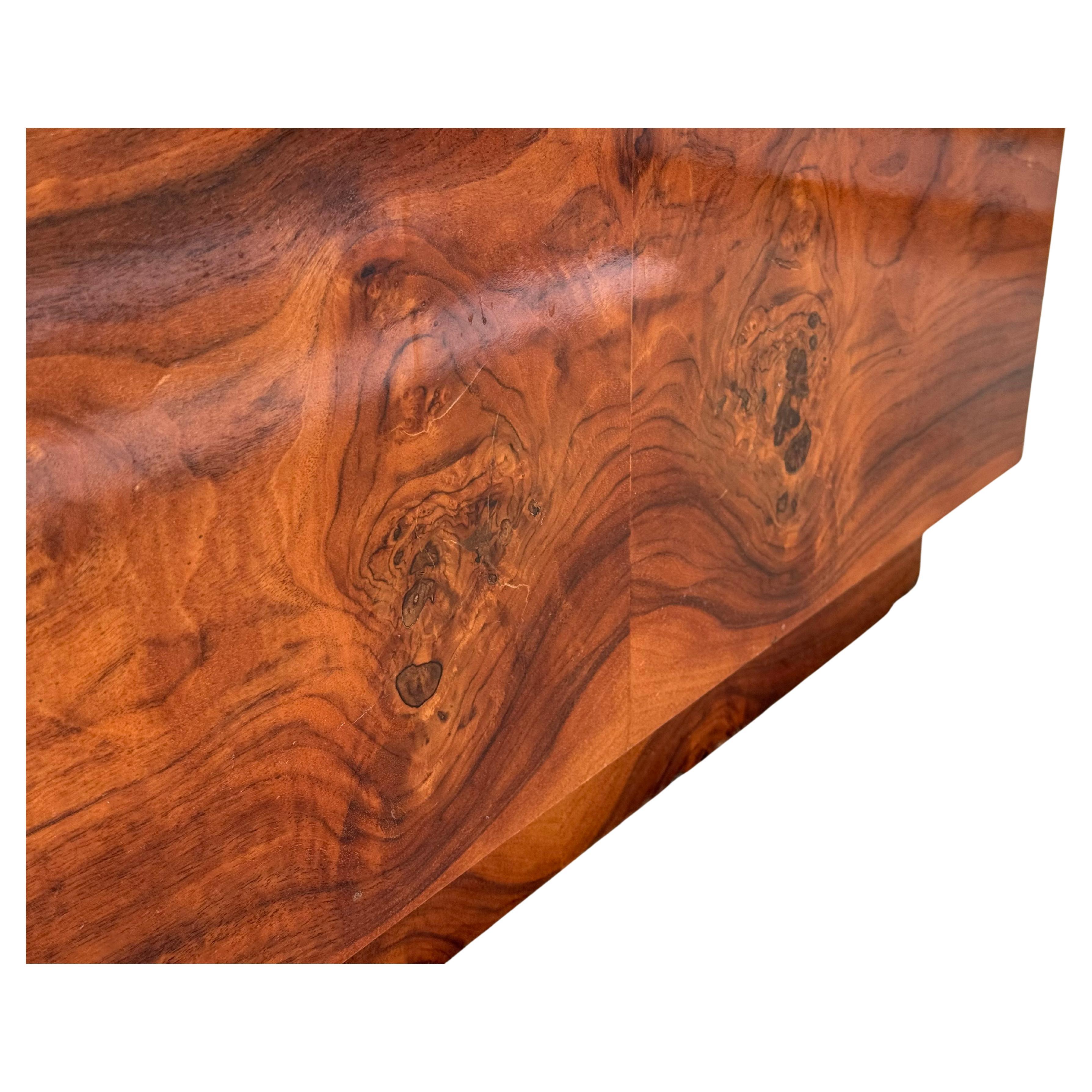 Milo Baughman Burl Wood Coffee End Table, Circa 1970s en venta 1