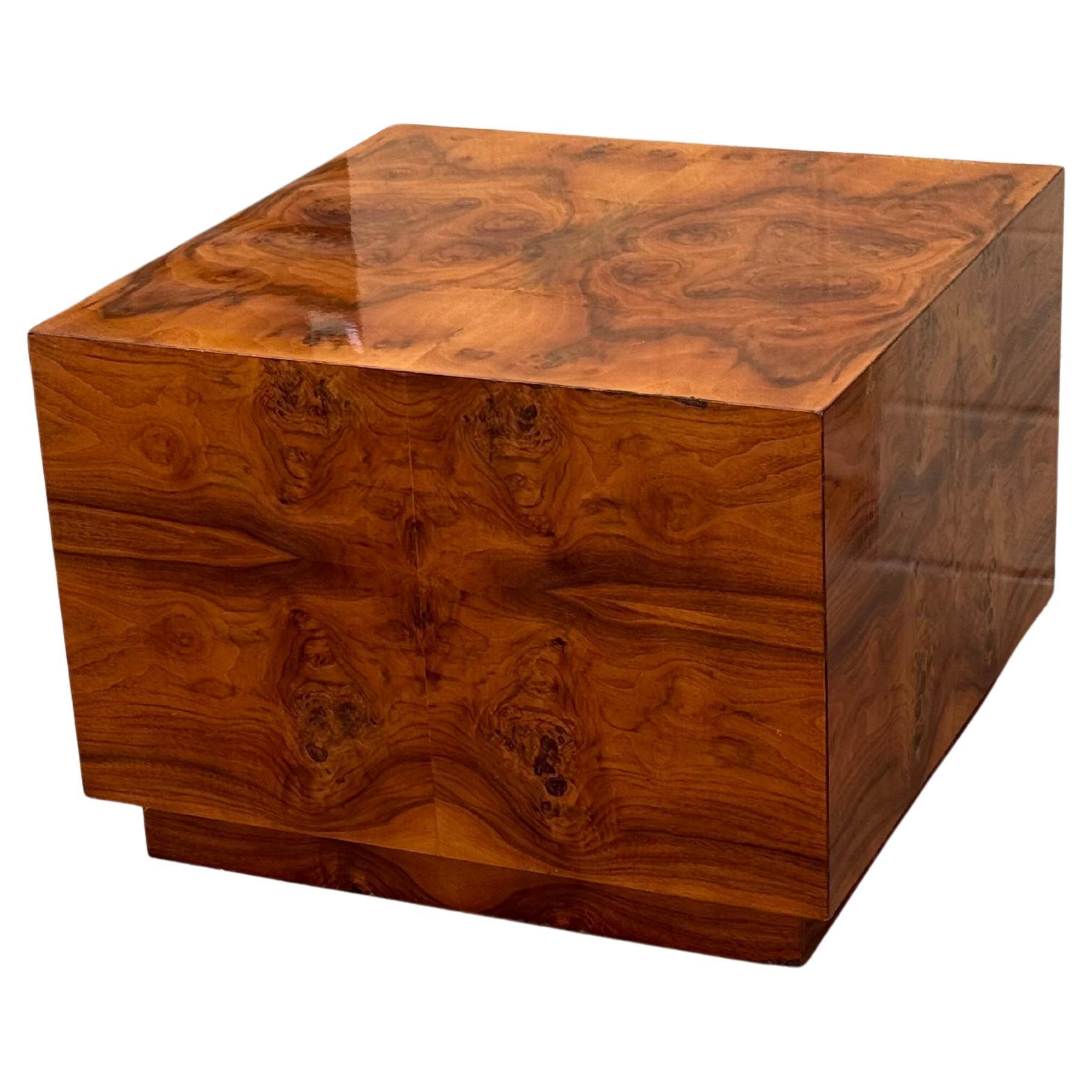 Milo Baughman Burl Wood Coffee End Table, Circa 1970s
