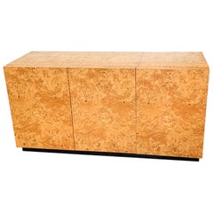 Milo Baughman Burl Wood Credenza or Buffet