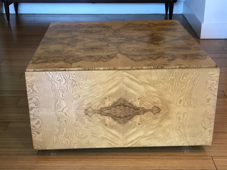 Milo Baughman Burl Wood Cube Coffee Table With Storage At 1stdibs - Burl Wood Cube Coffee Table Milo Baughman Burl Wood Cube Coffee Table With Storage At 1stdibs - Burl Wood Cube Coffee Table