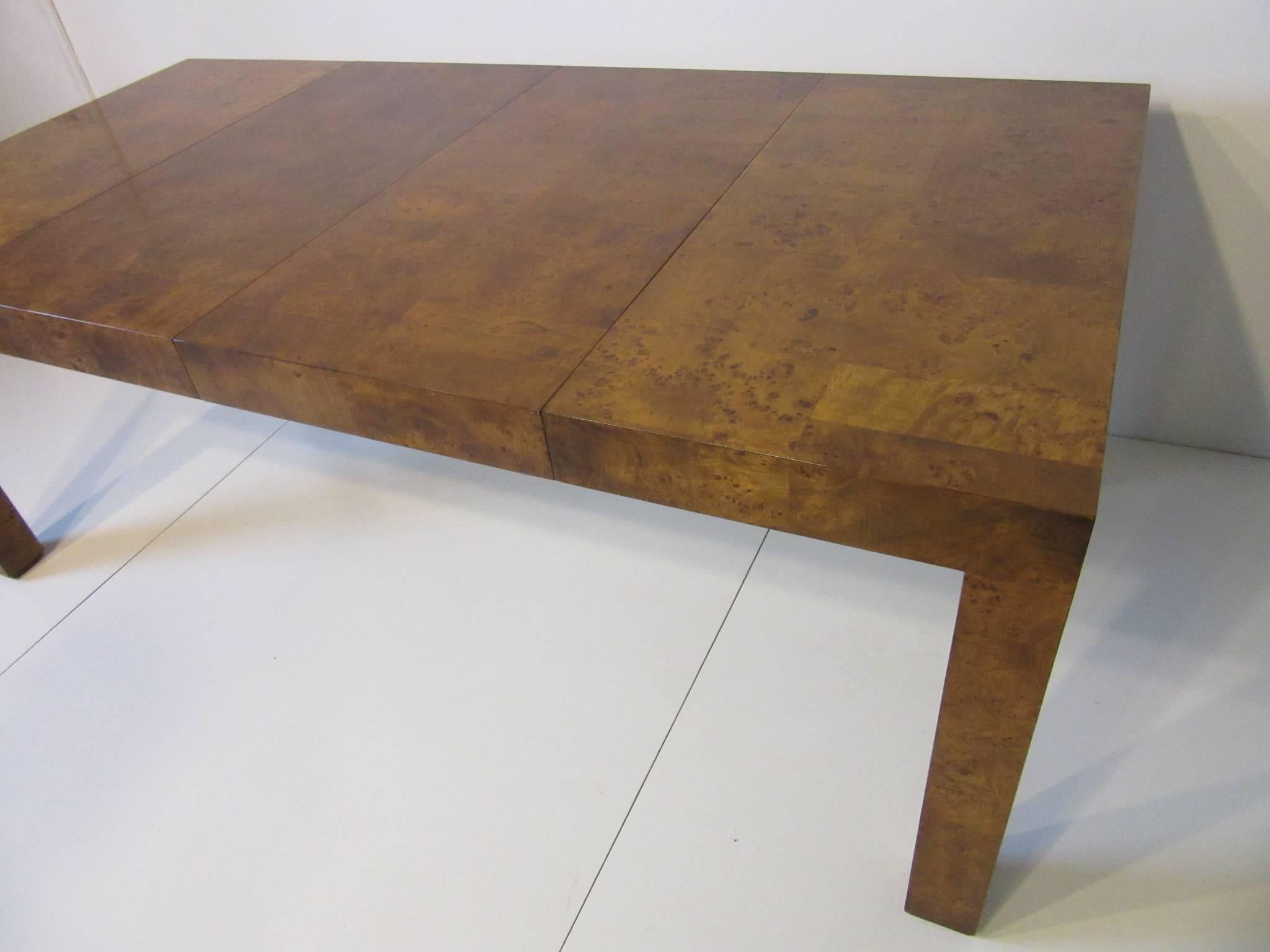 Milo Baughman Burl Wood Dining Table or Conference Table 2