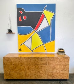 Milo Baughman Burl Wood Dresser or Credenza