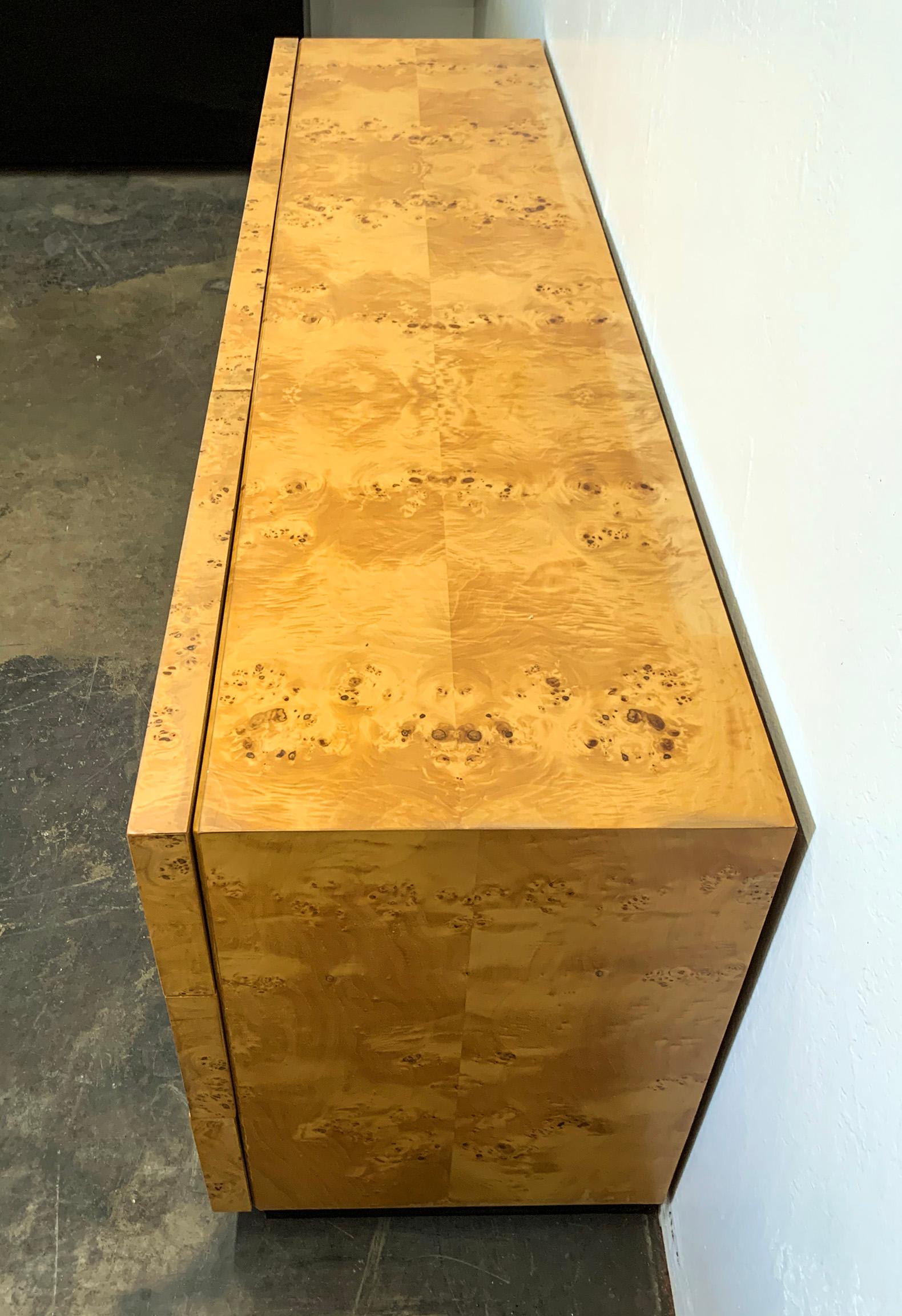 Milo Baughman Burl Wood Dresser or Credenza 2