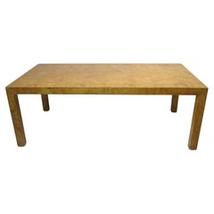 Used Milo Baughman Burl Wood Expandable Dining Table for Thayer Coggin 