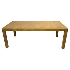 Milo Baughman Burl Wood Expandable Dining Table for Thayer Coggin