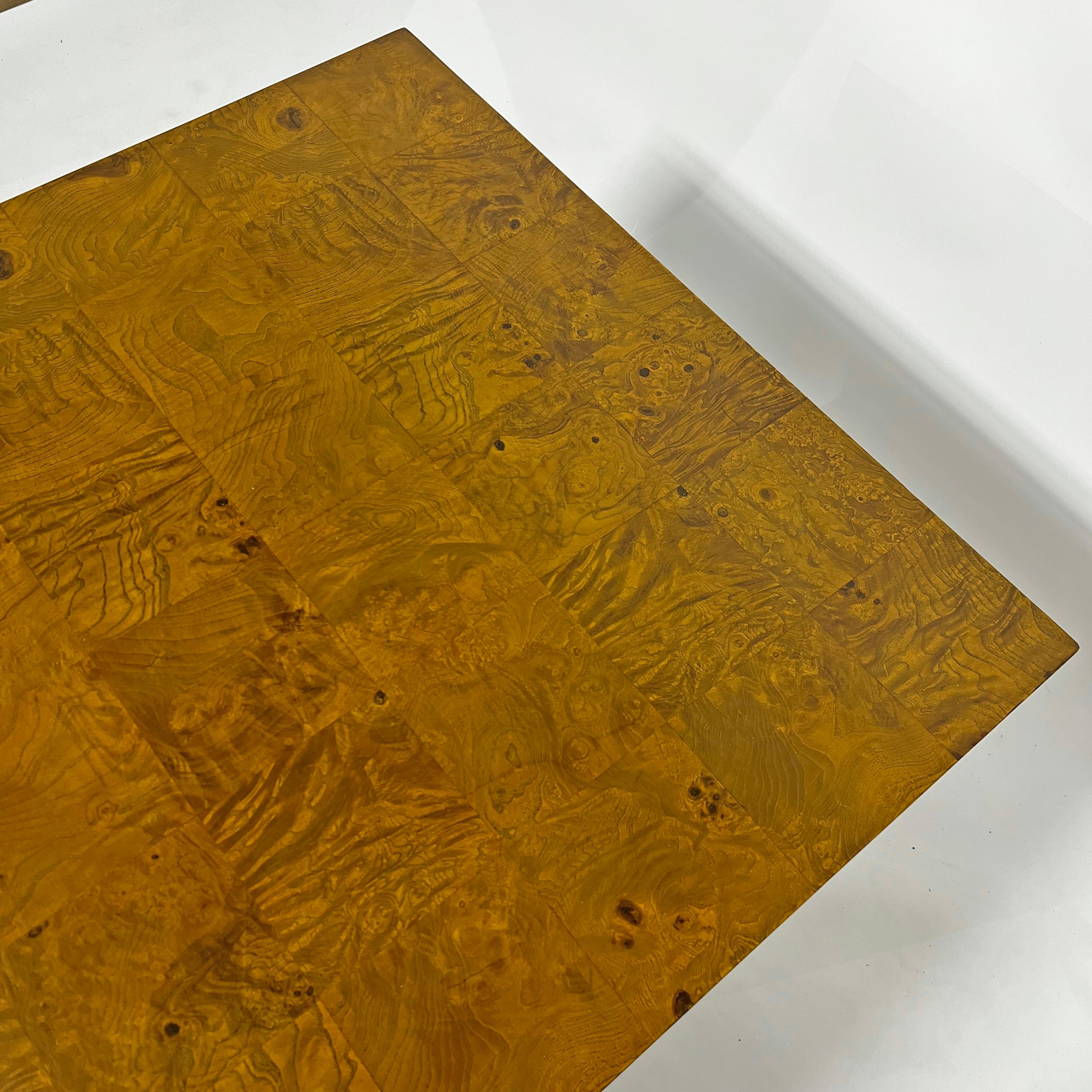 Milo Baughman Burl Wood Occasional or Coffee Table Ca. 1970s 3