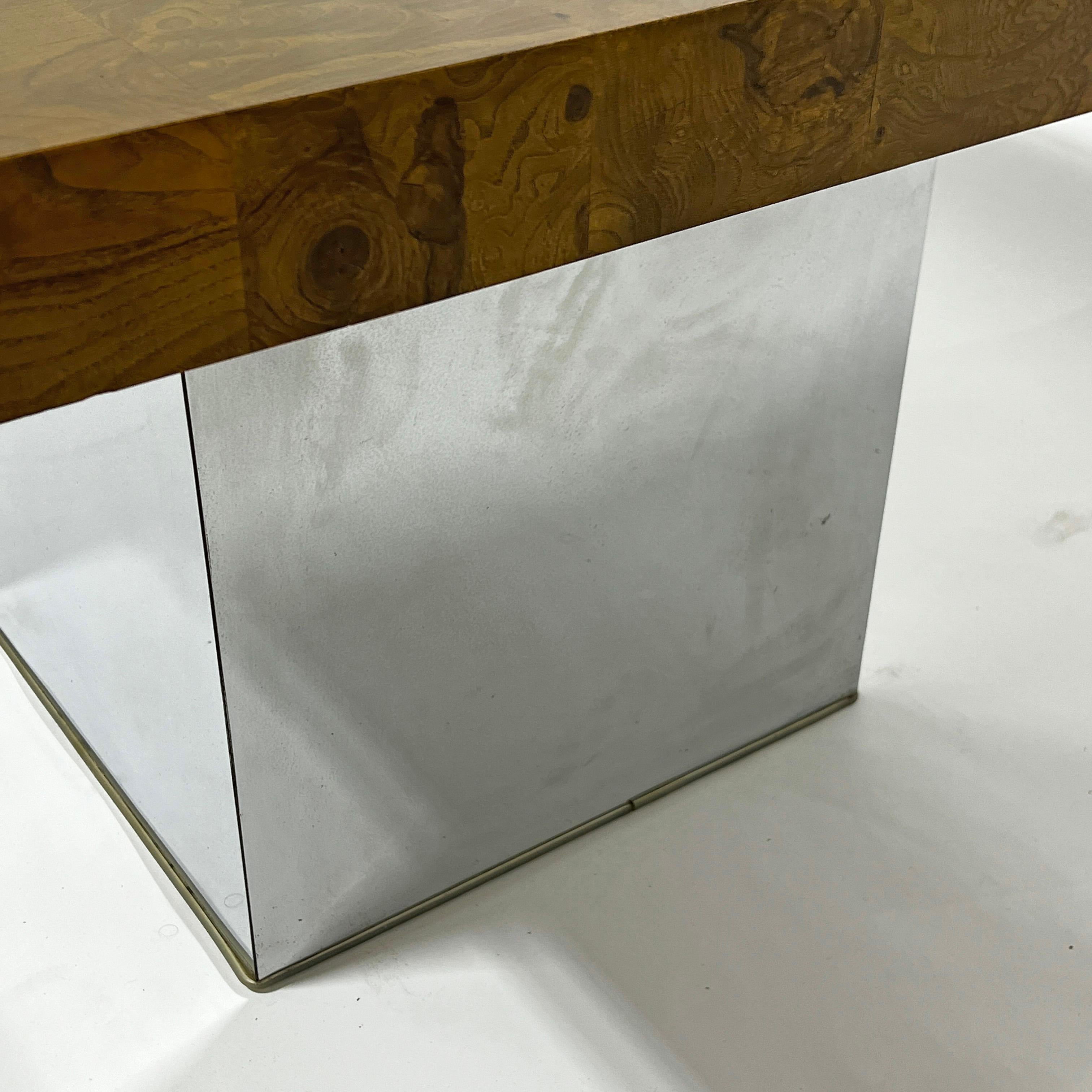 Milo Baughman Burl Wood Occasional or Coffee Table Ca. 1970s In Good Condition In Peabody, MA