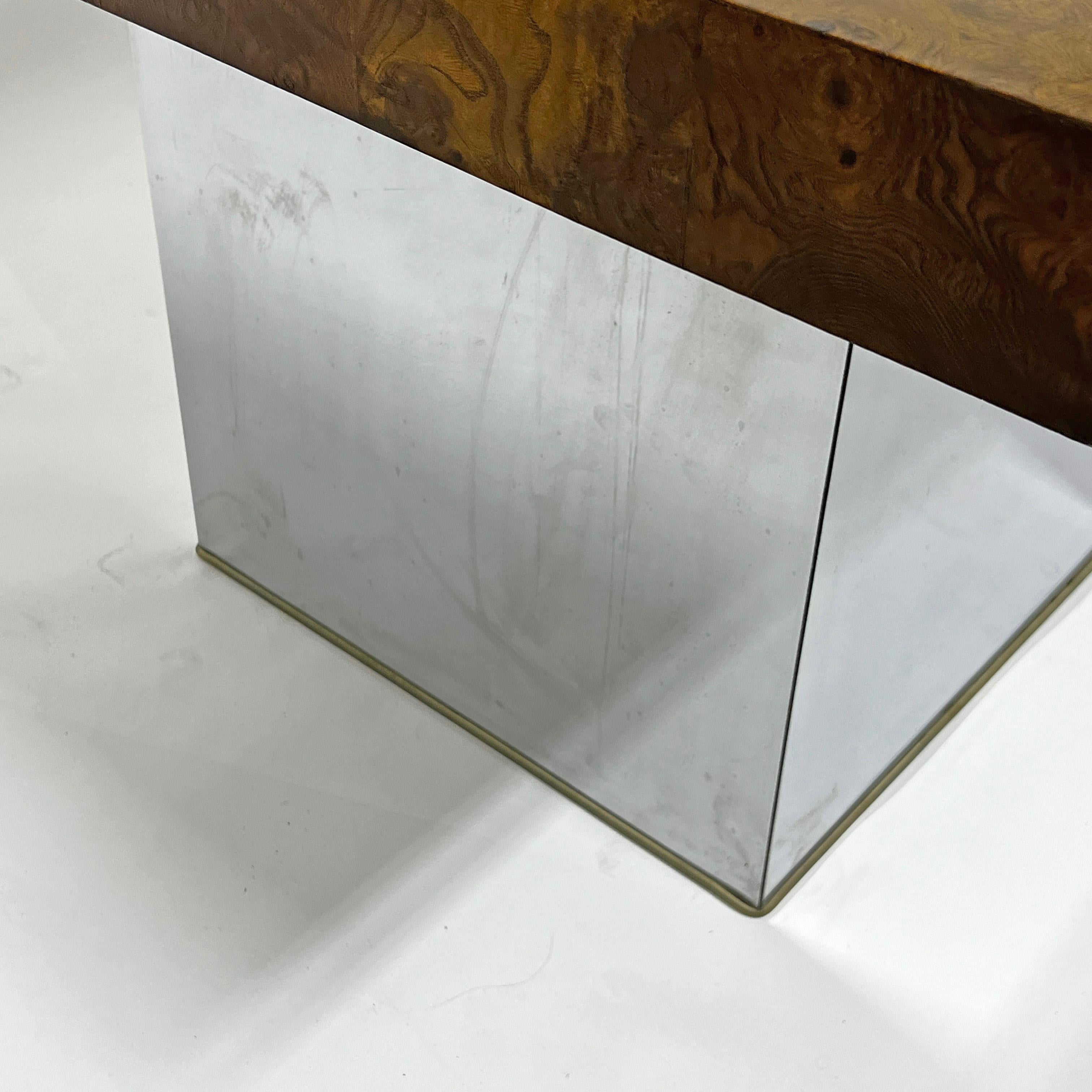 Milo Baughman Burl Wood Occasional or Coffee Table Ca. 1970s 1