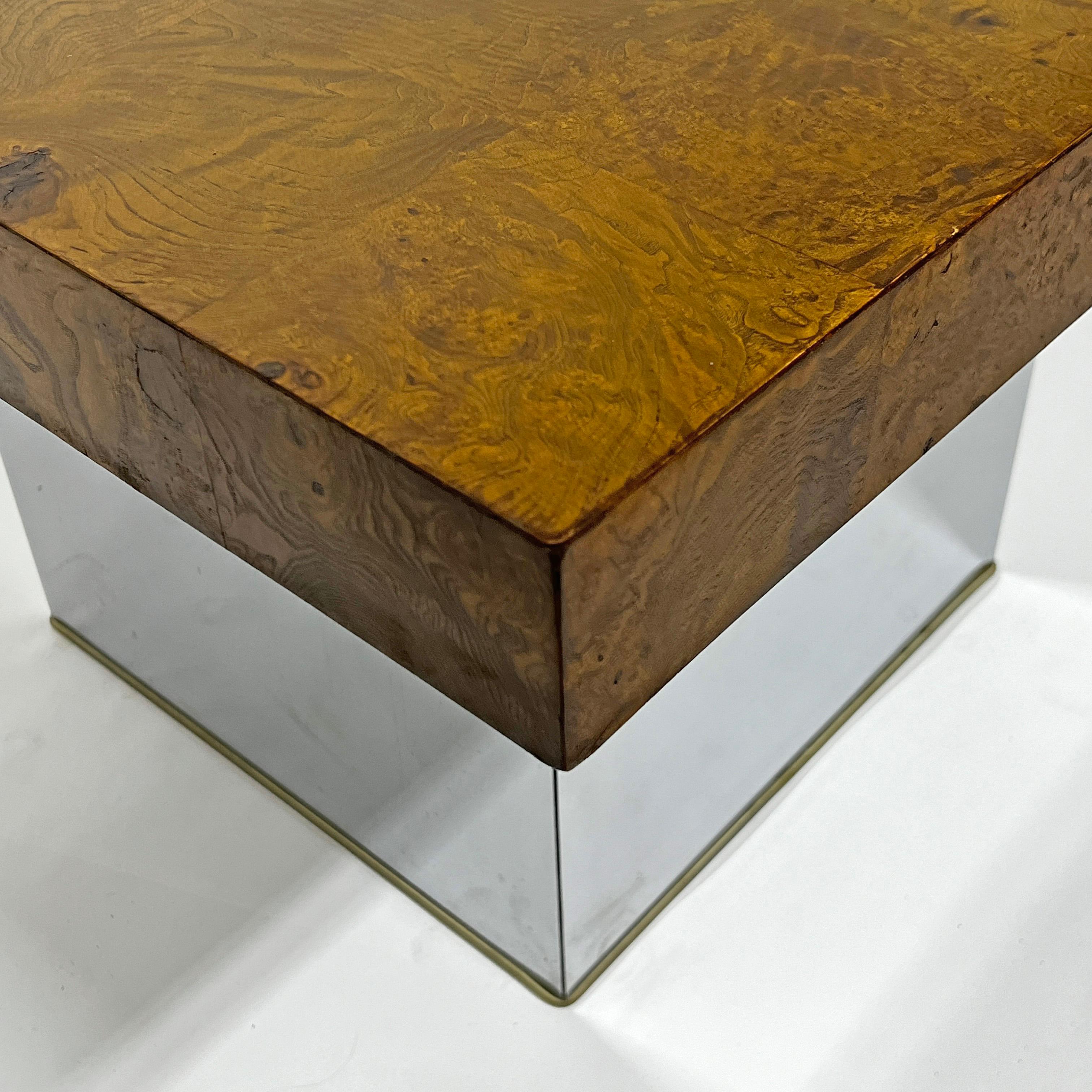 Milo Baughman Burl Wood Occasional or Coffee Table Ca. 1970s 2