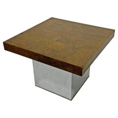 Milo Baughman Burl Wood Occasional or Coffee Table Ca. 1970s