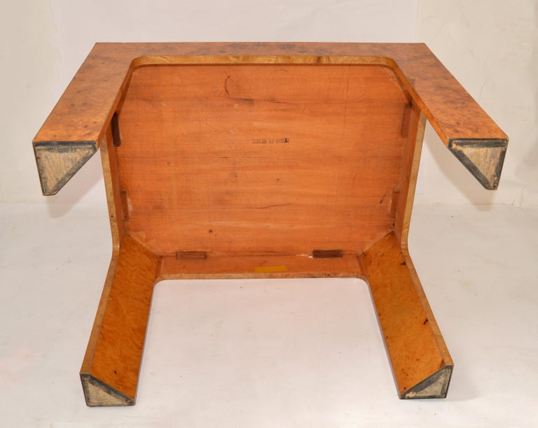 Baughman Style Burl Wood Rectangle Coffee End Table Mid-Century Modern 1980  6