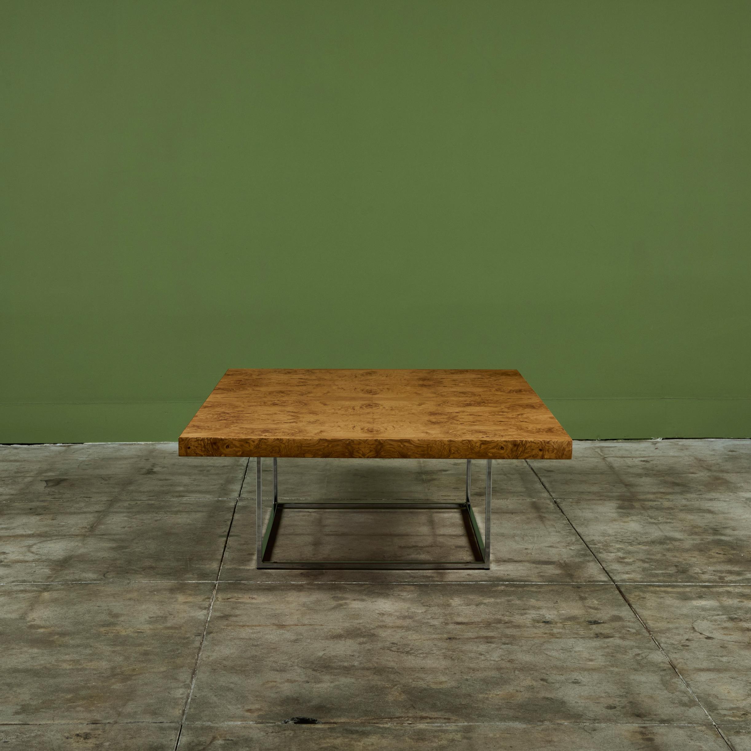 Chrome Table basse Milo Baughman pour Thayer Coggin en vente