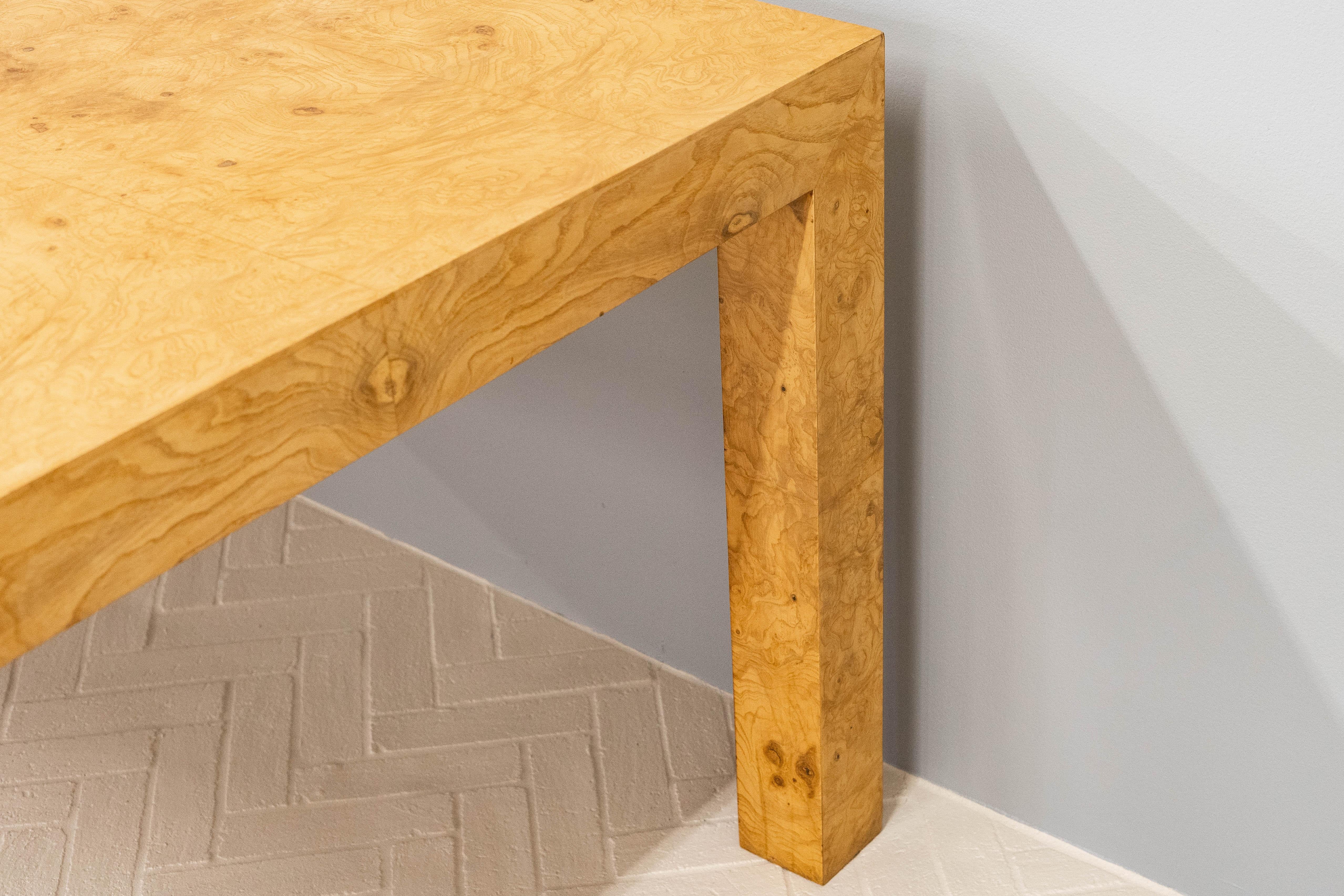 Milo Baughman Burlwood Dining Table 1