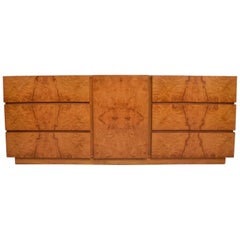 Milo Baughman Burlwood Dresser by Lane, Mid-Century Modern