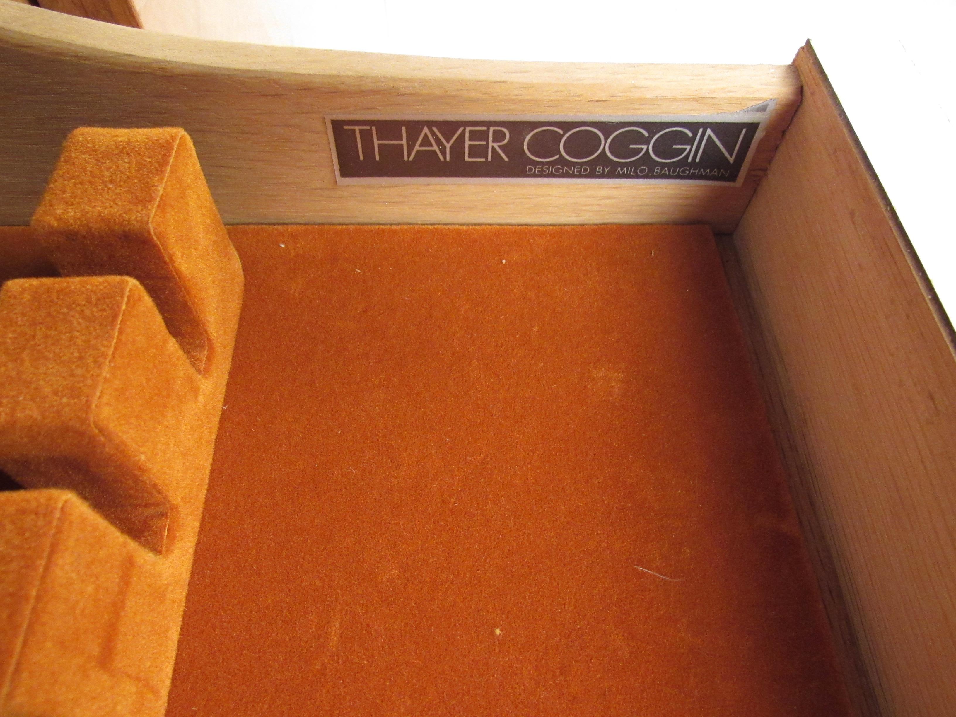 Mid-20th Century Milo Baughman Burlwood Sideboard for Thayer Coggin