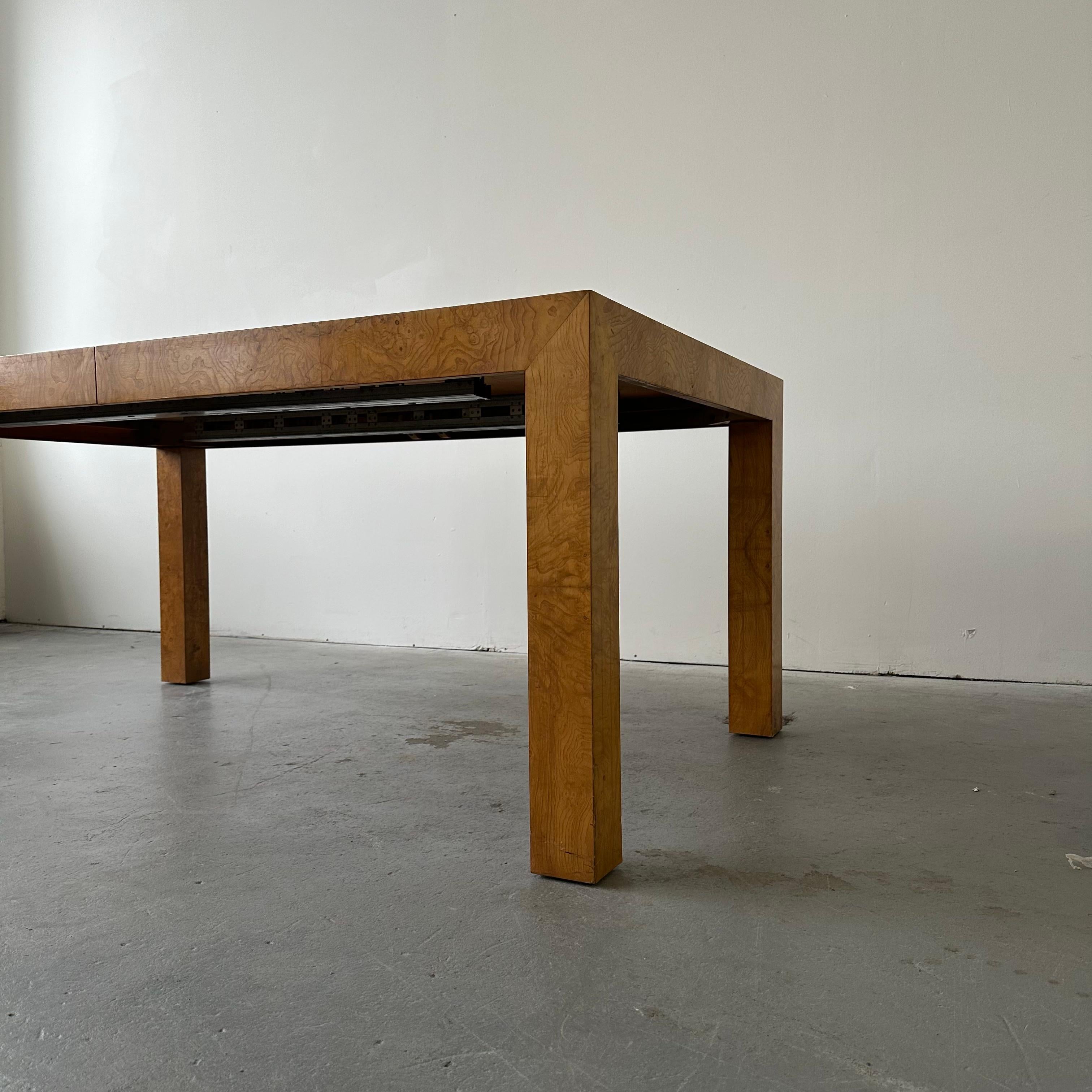 Milo Baughman Burlwood Table In Good Condition In Chicago, IL