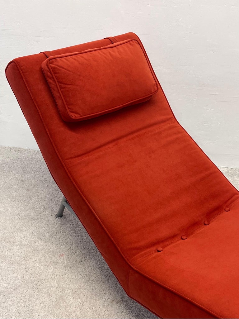 Milo Baughman Burnt Orange Fred Chaise Lounge for Thayer Coggin For Sale 3