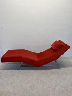 Milo Baughman Burnt Orange Fred Chaise Lounge for Thayer Coggin