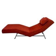 Milo Baughman Burnt Orange Fred Chaise Lounge for Thayer Coggin