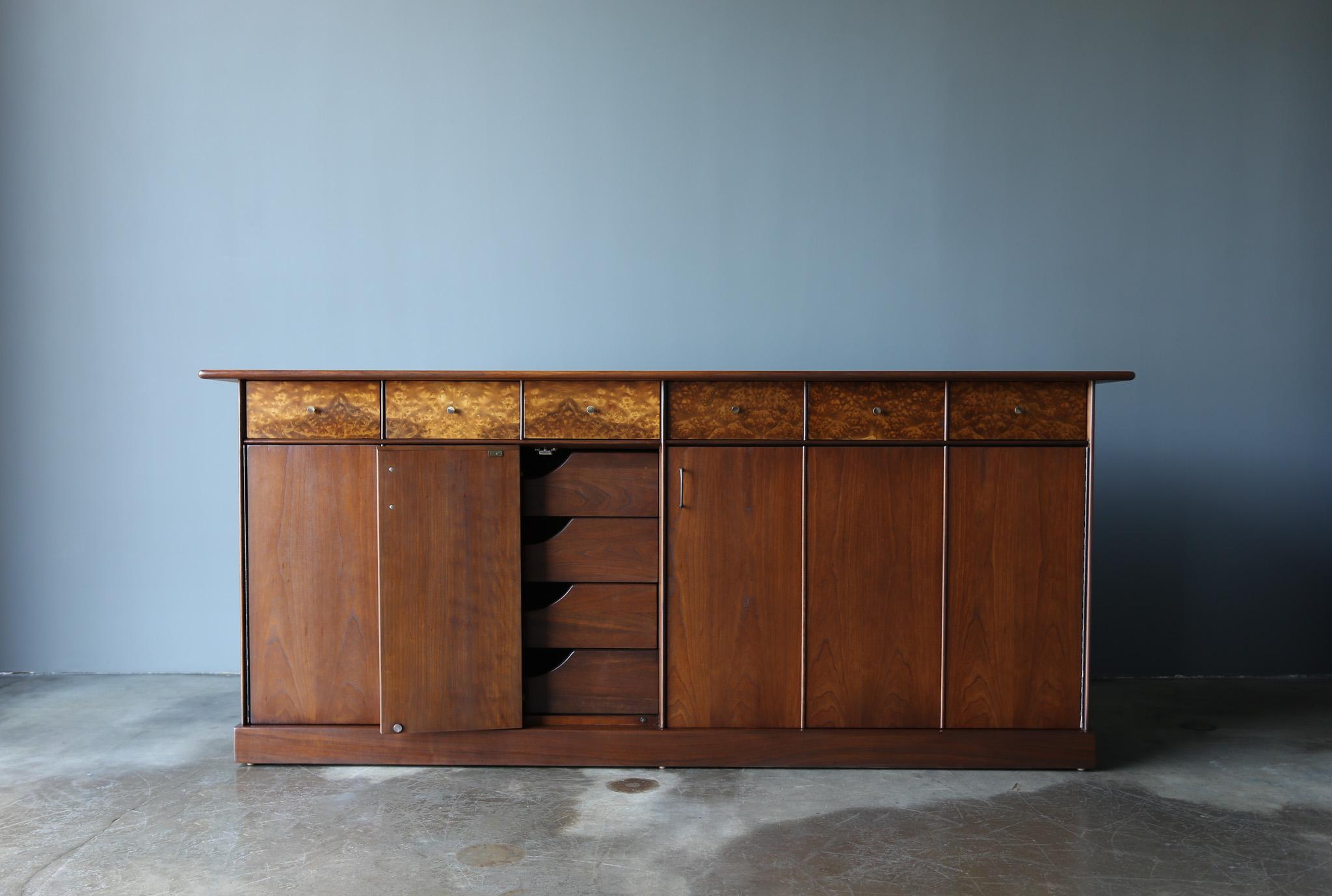 Stained Milo Baughman Cabinet / Dresser for Directional, United States, c.1965