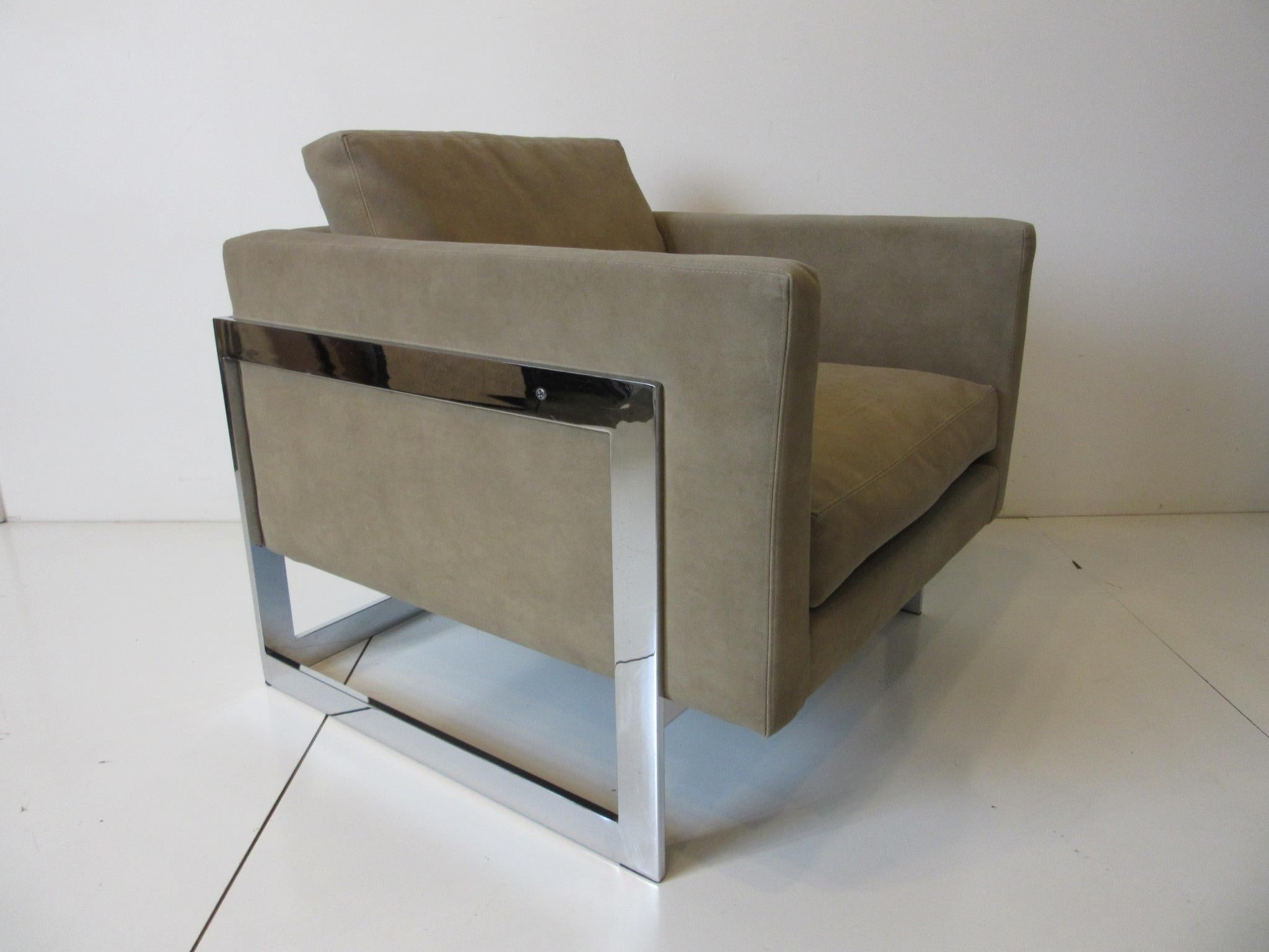 Modern Milo Baughman Cantilever Cube Chairs for Thayer Coggin