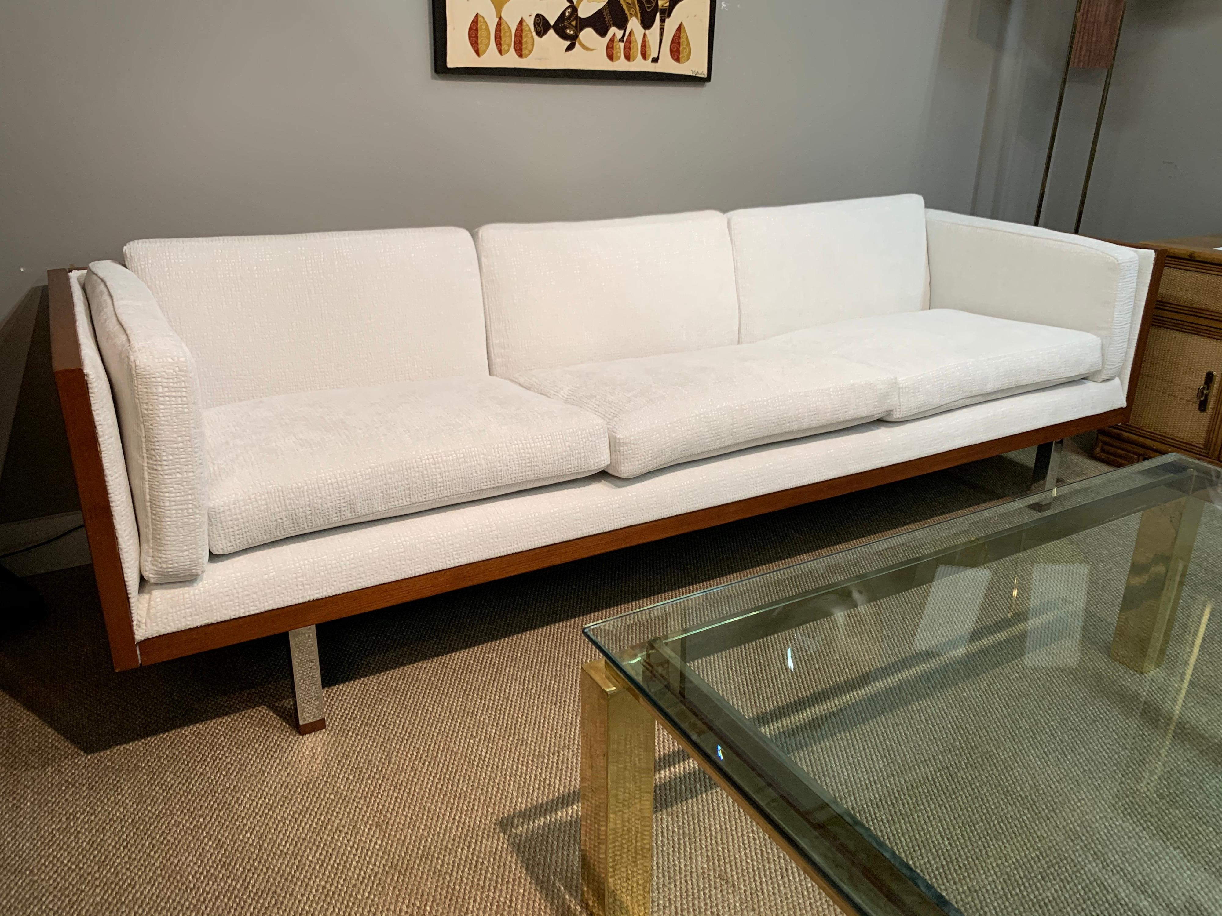 Late 20th Century Cased Sofa Newly Upholstered attributed to Jydsk Mobelvaerk