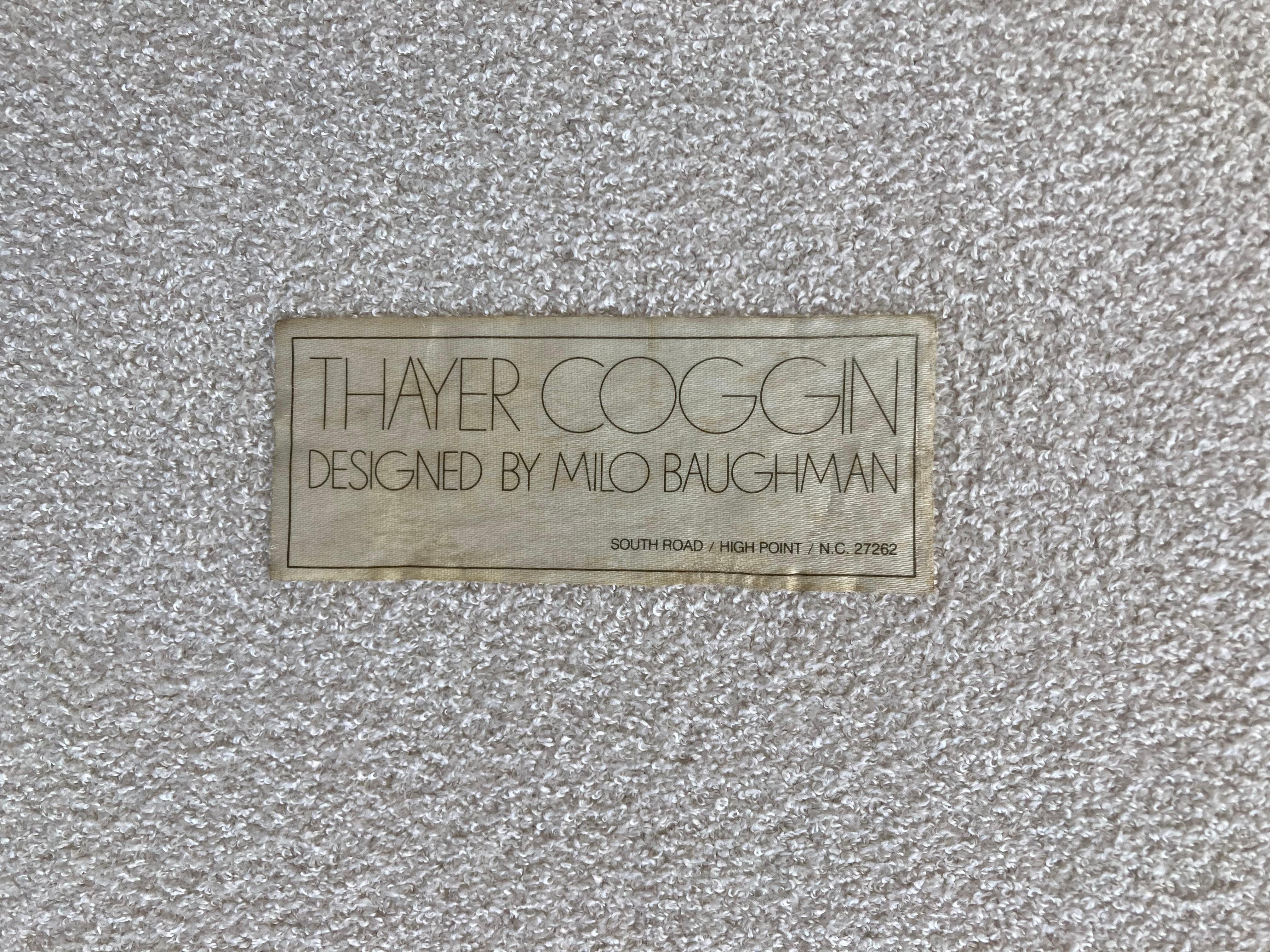 Chaise longue Milo Baughman pour Thayer Coggin, ivoire, noire, lit de jour en vente 9