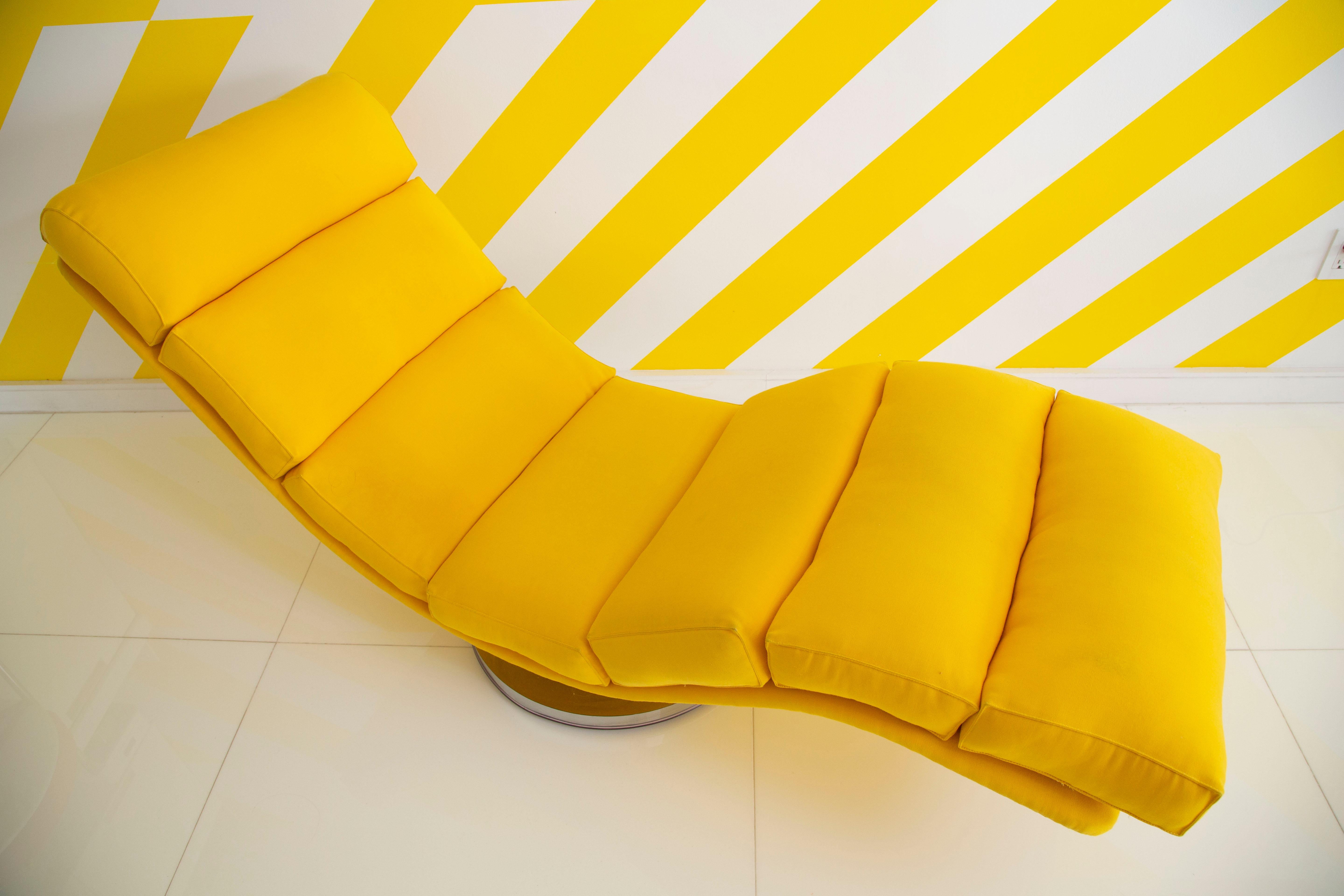 Milo Baughman designed chaise lounge. Manufactured by Thayer Coggin.