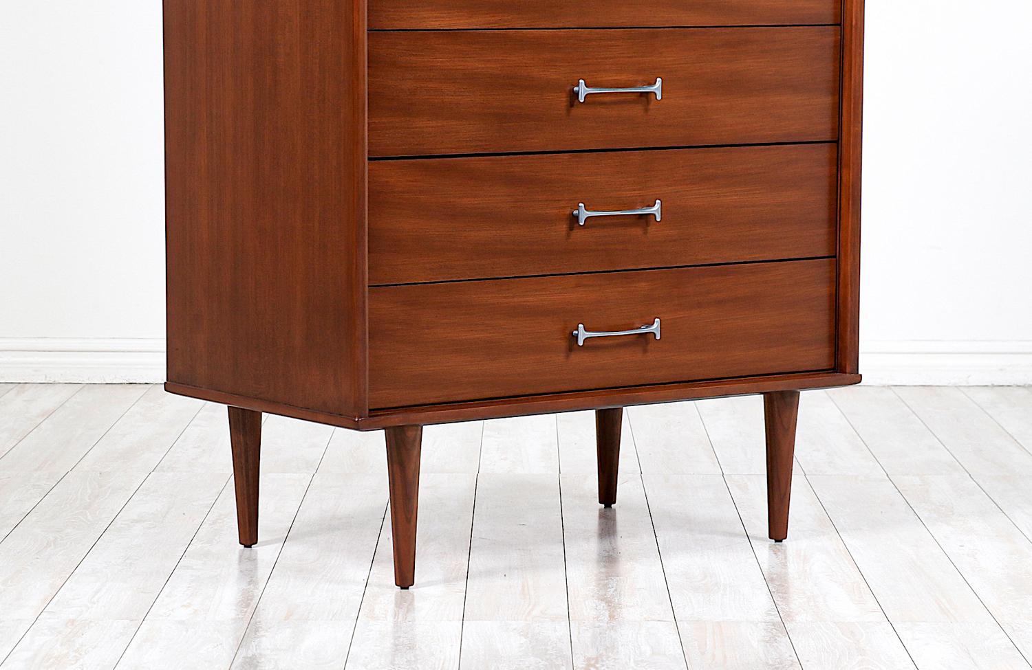 Expertly Restored - Chest of Drawers with Chrome Handles by Drexel For Sale 1