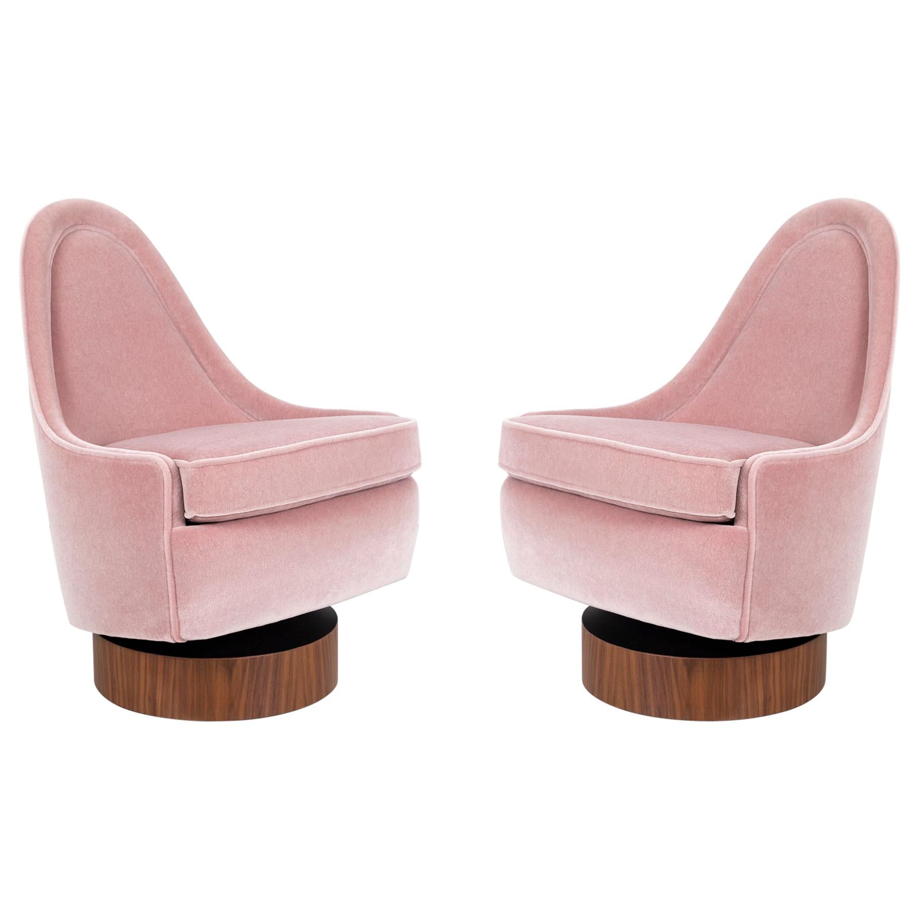 Milo Baughman Child's Size Swivel Chairs For Sale