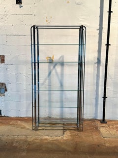 Milo Baughman Chrome and Glass Etagere/Bookshelf, 1960