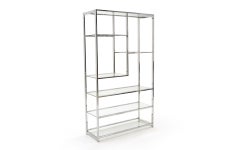 Chrome and Glass Étagère or Shelving or Display
