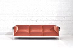 1970 Chrome and Mohair Sofa