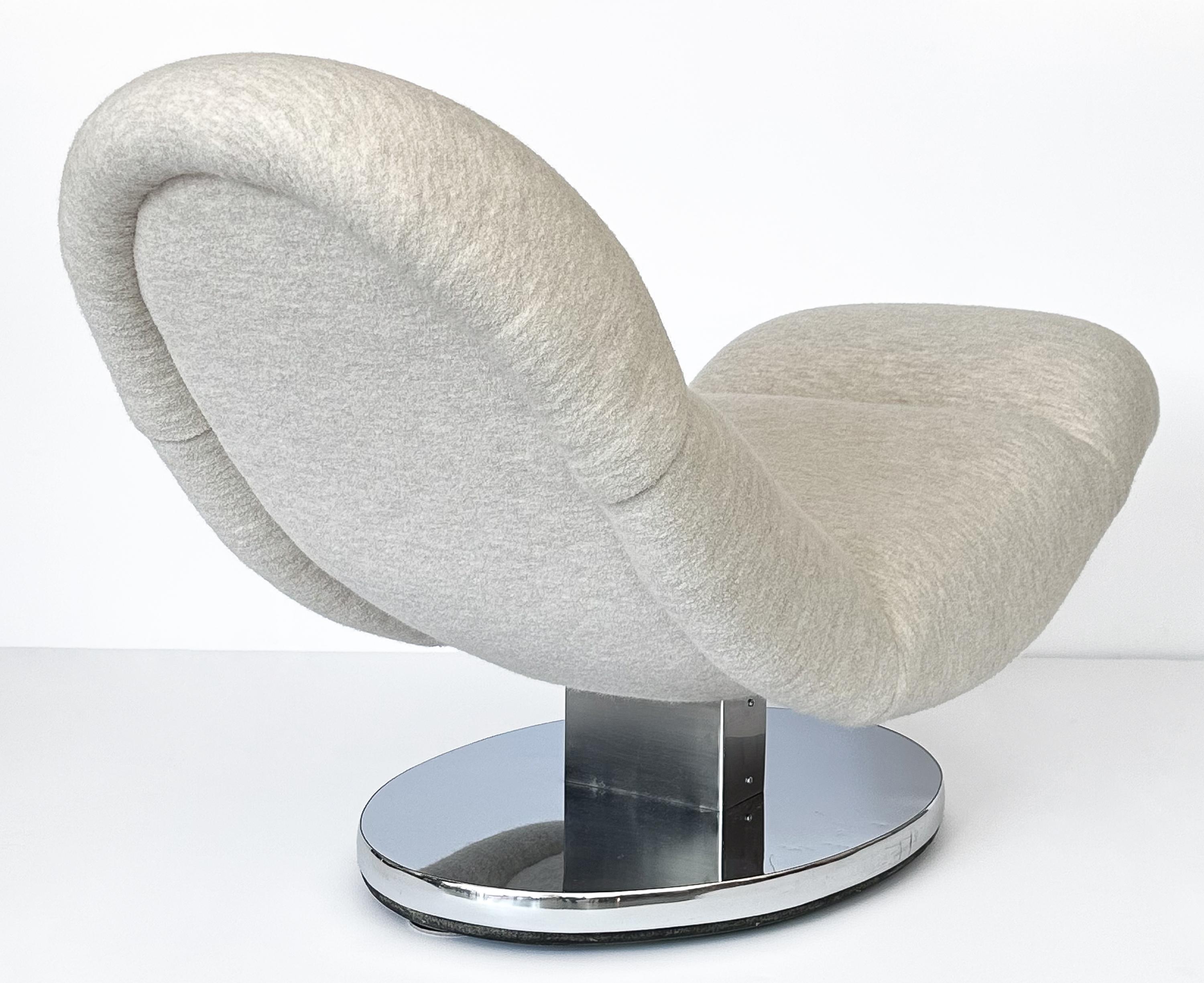 Milo Baughman Chrome Base Rocking Wave Chaise 3