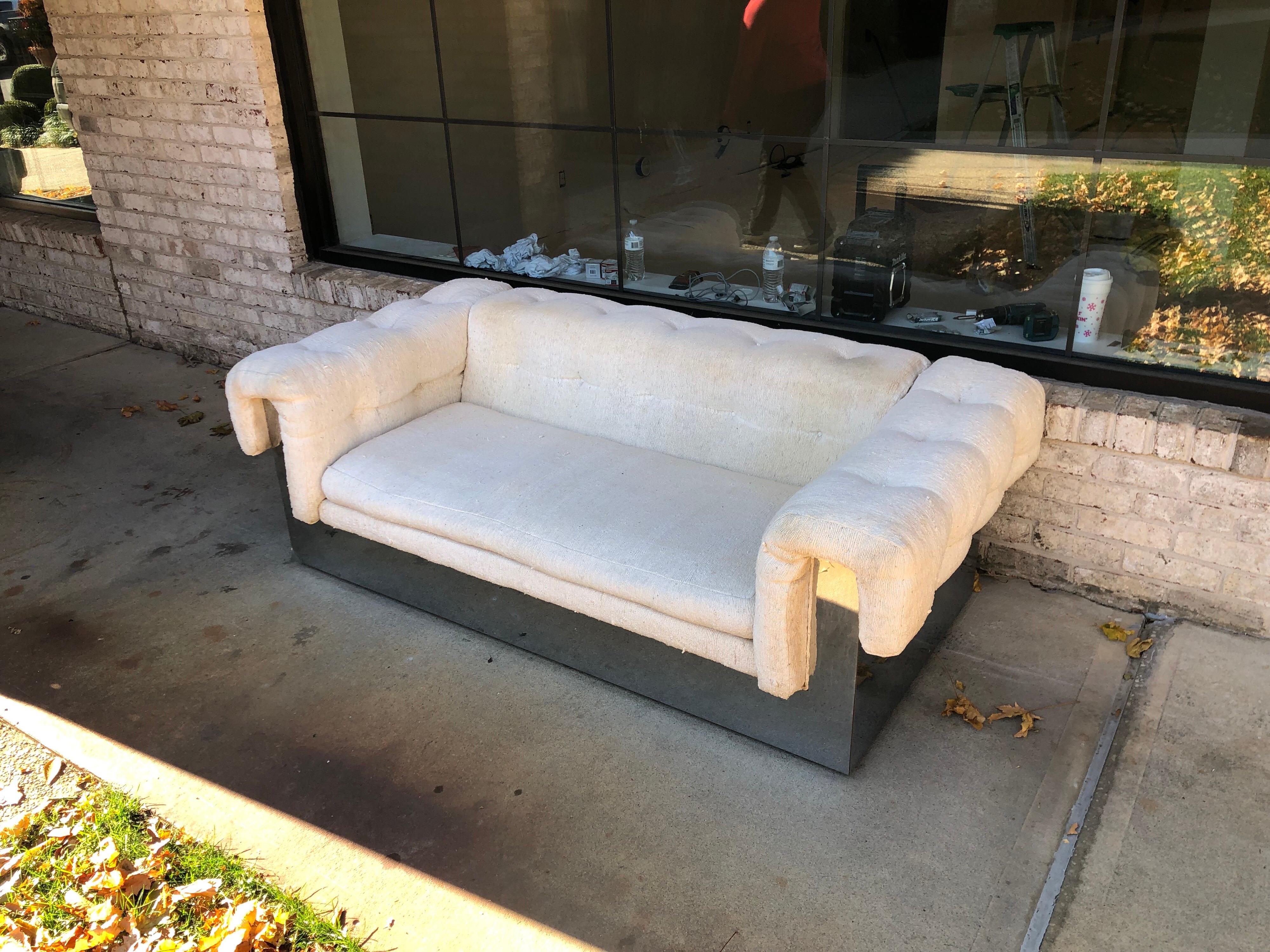 milo baughman style sofa