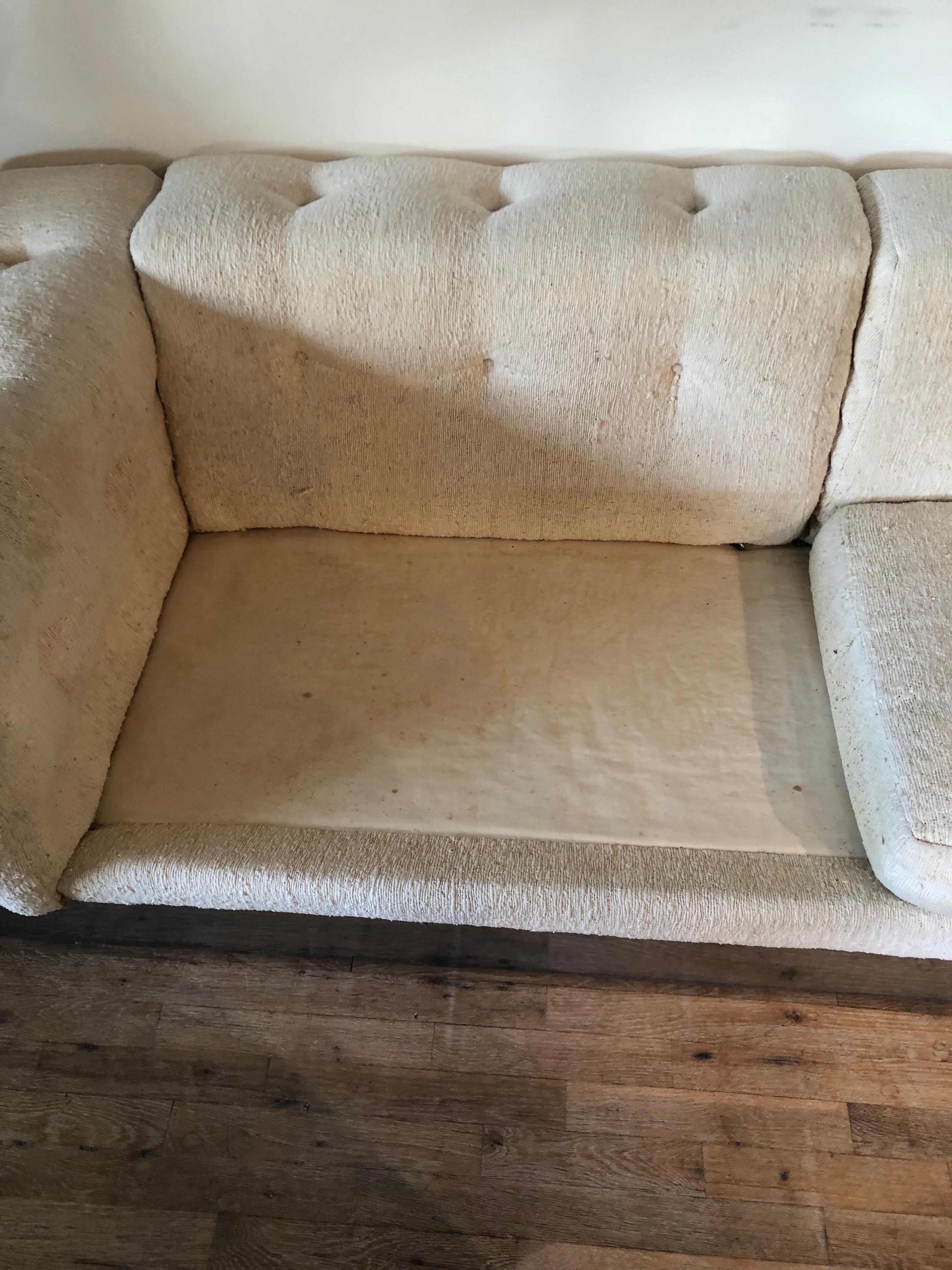 American Milo Baughman Chrome Based Sofa For Sale