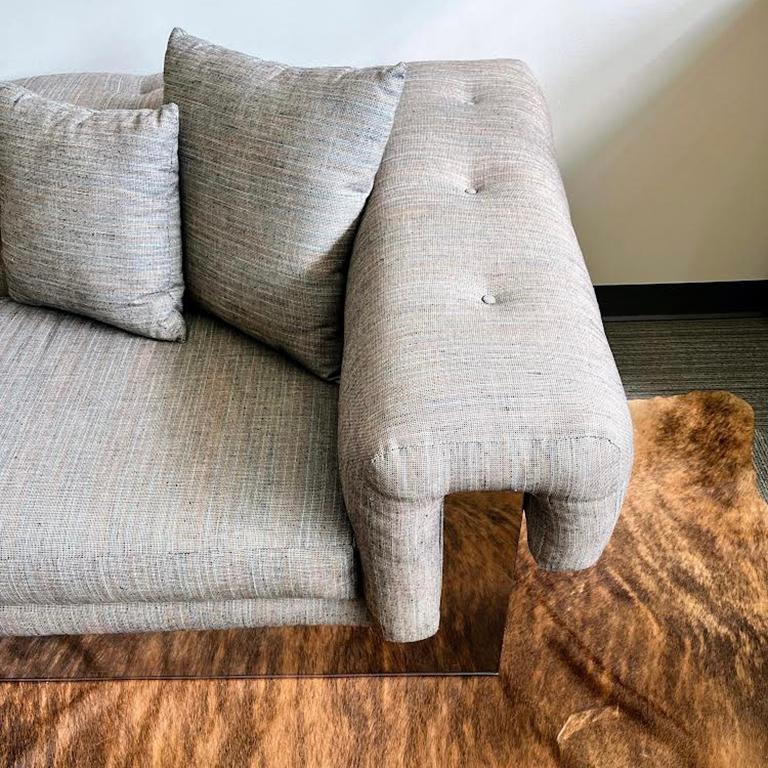 Milo Baughman for Thayer Coggin Chrome Case Tufted Sofa 2
