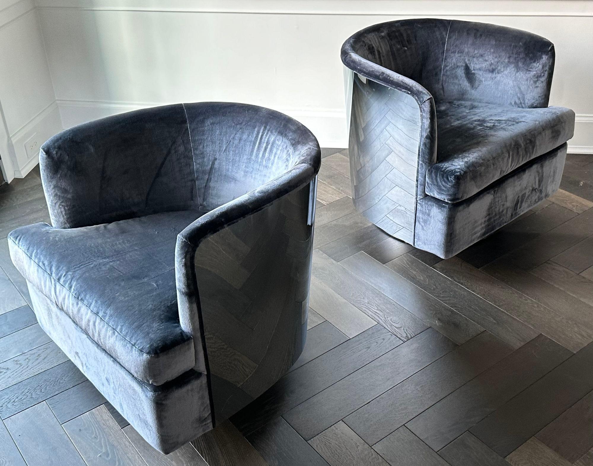 Milieu du XXe siècle Chaise pivotante Milo Baughman pour Thayer Coggin, 1960 en vente